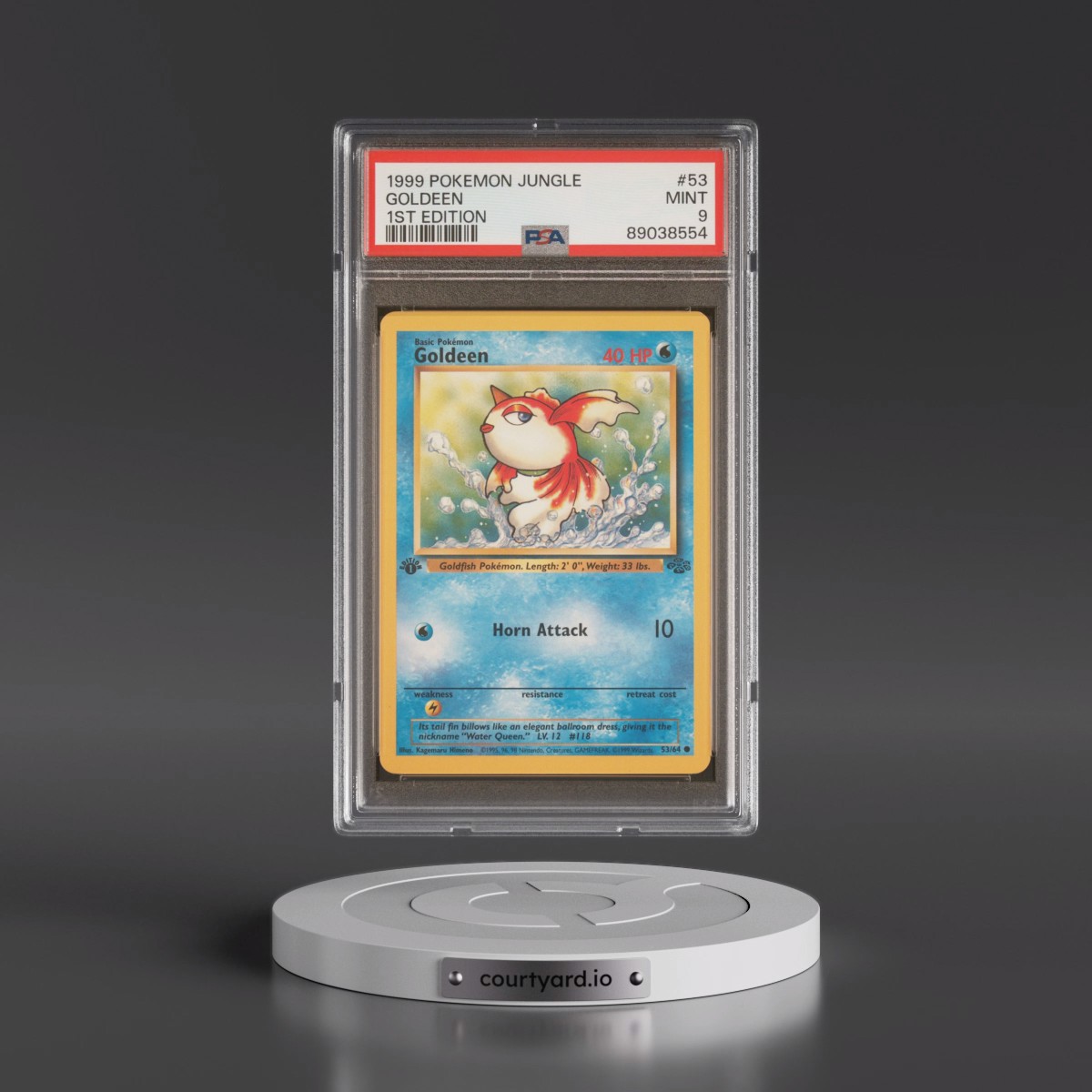 1999 Pokémon Jungle #53 Goldeen - 1st Edition (PSA 9 MINT)