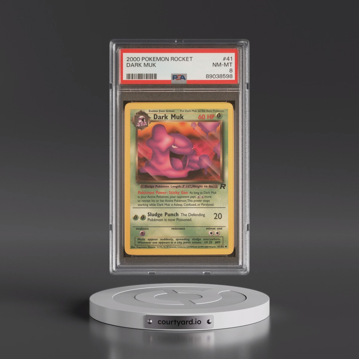 2000 Pokémon Rocket #41 Dark Muk (PSA 8 NM-MT)