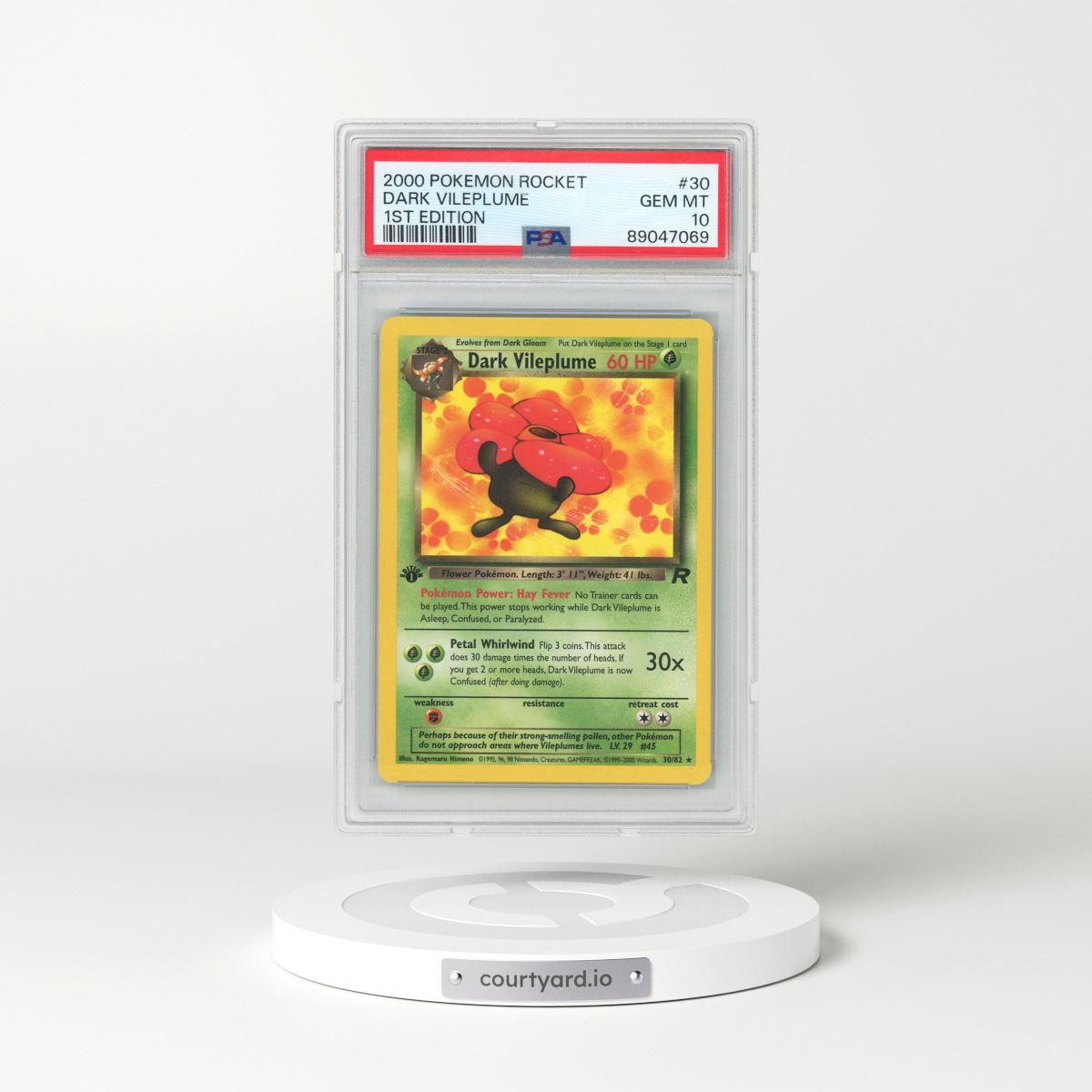 2000 Pokémon Rocket #30 Dark Vileplume - 1st Edition (PSA 10 GEM MINT)