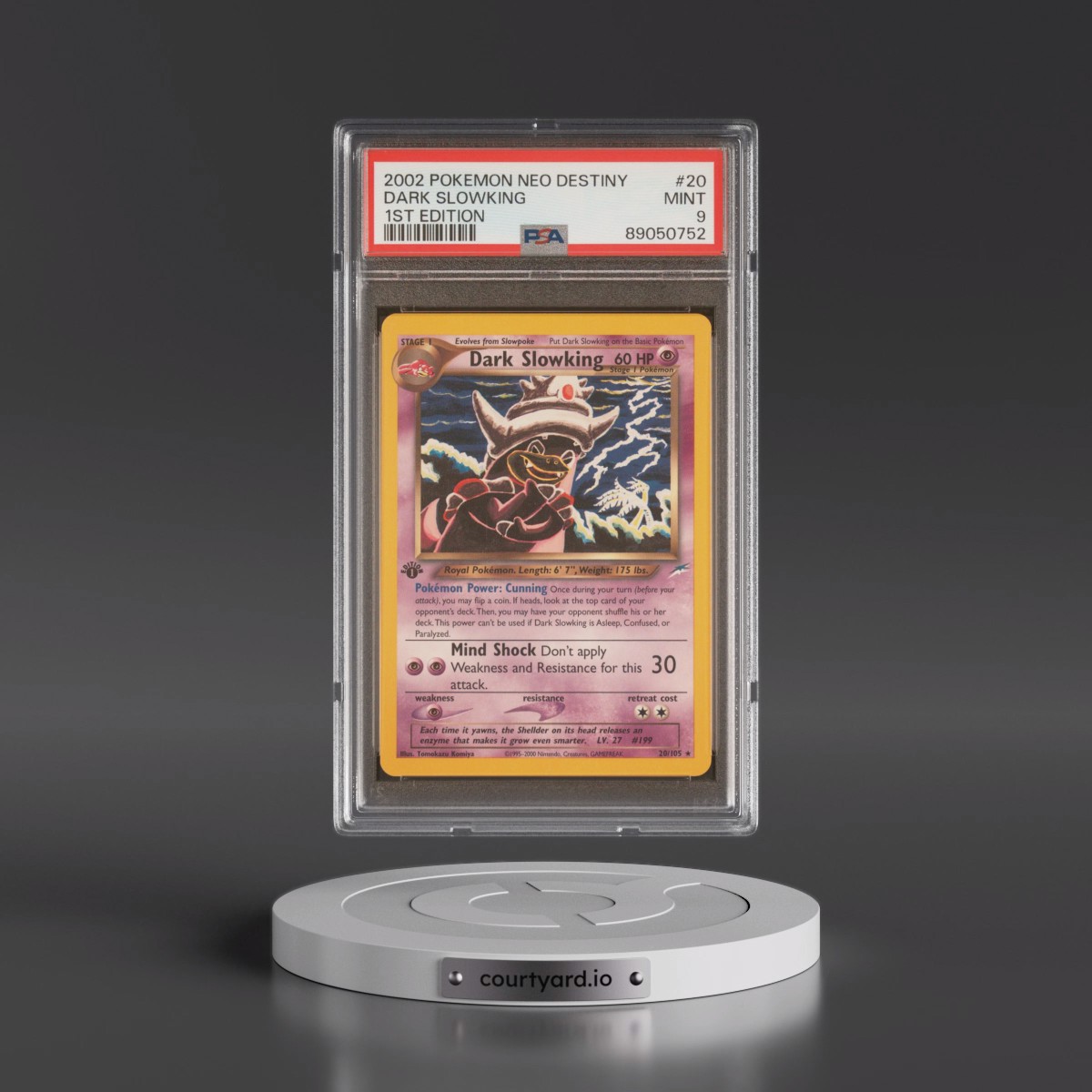 2002 Pokémon Neo Destiny #20 Dark Slowking - 1st Edition (PSA 9 MINT)
