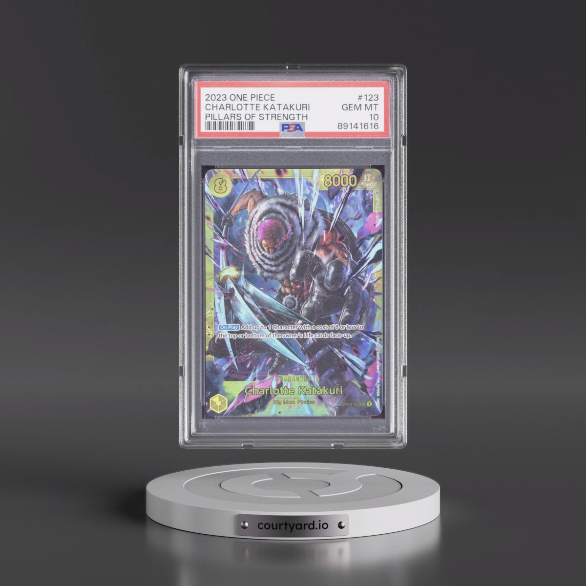 2023 One Piece OP03-Pillars of Strength #123 Charlotte Katakuri (PSA 10 GEM MINT)