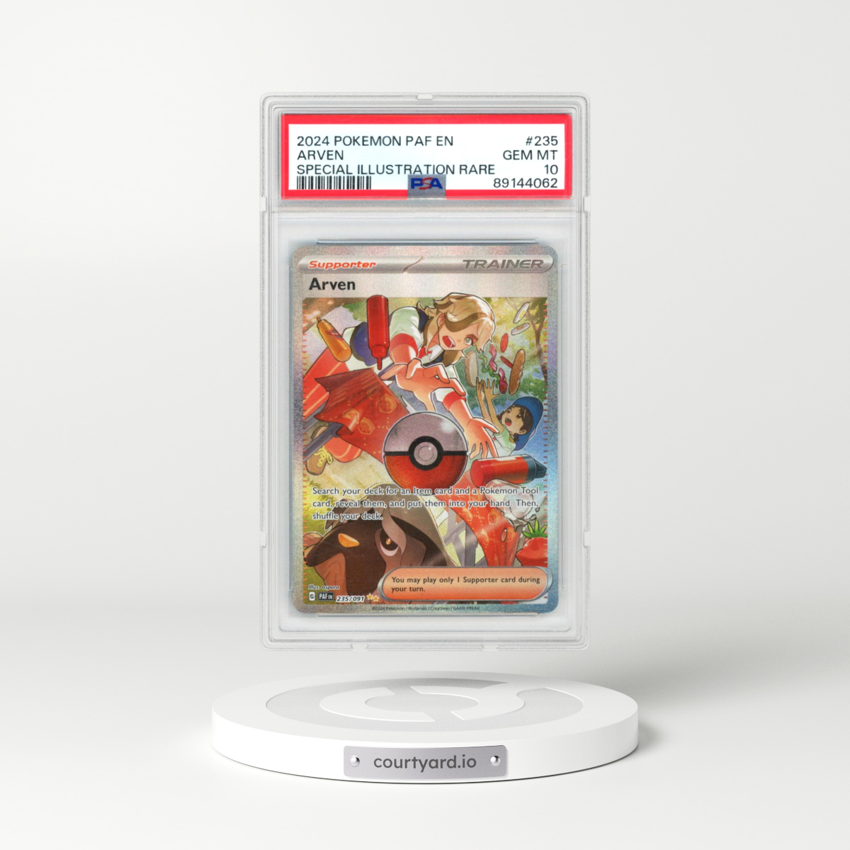 2024 Pokémon Paf EN-Paldean Fates #235 Arven - Special Illustration Rare (PSA 10 GEM MINT)