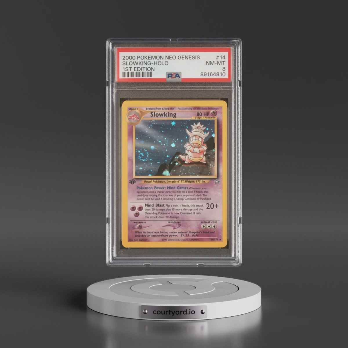 2000 Pokémon Neo Genesis #14 Slowking - 1st Edition Holo (PSA 8 NM-MT)
