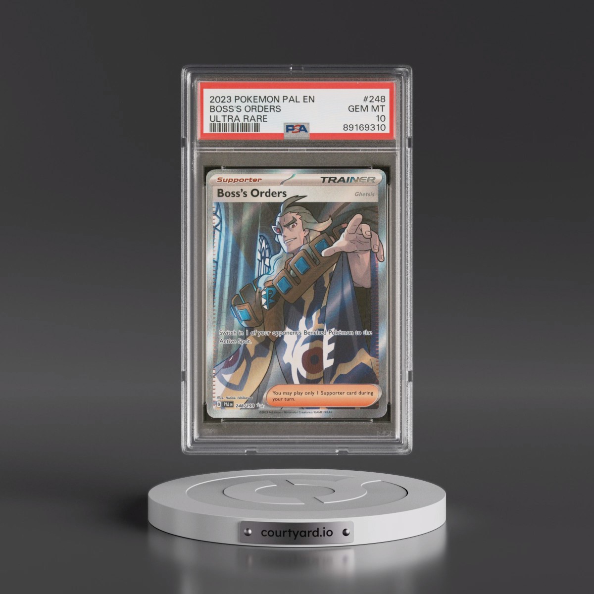 2023 Pokémon Pal EN-Paldea Evolved #248 Boss's Orders - Ultra Rare (PSA 10 GEM MINT)
