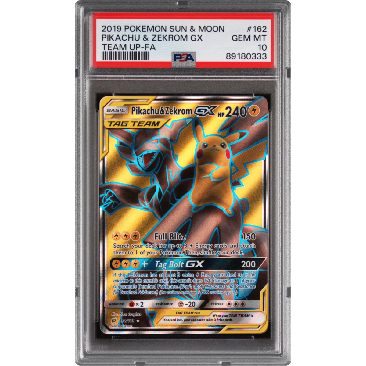 Pikachu & Zekrom GX card artwork