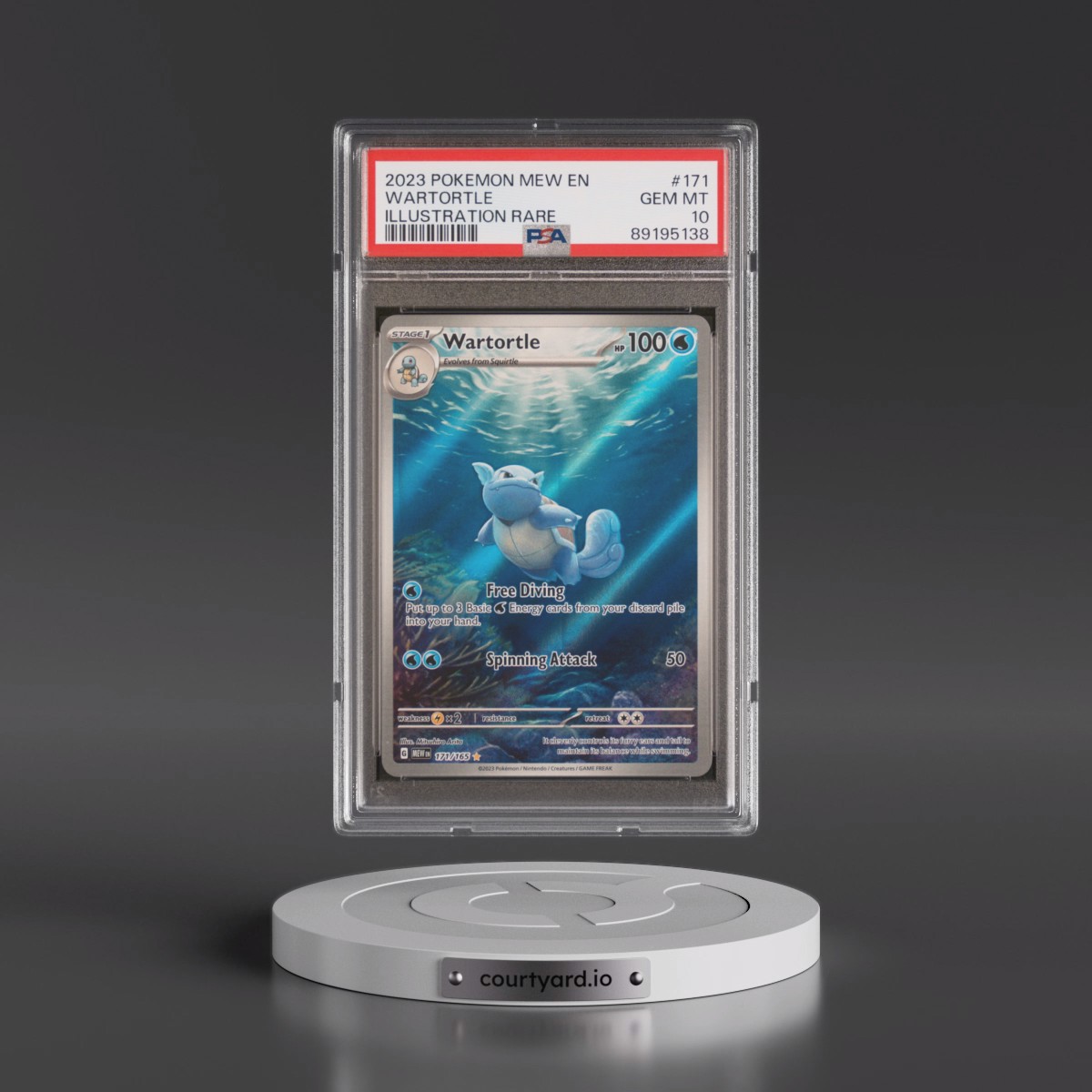 2023 Pokémon Mew EN-151 #171 Wartortle - Illustration Rare (PSA 10 GEM MINT)