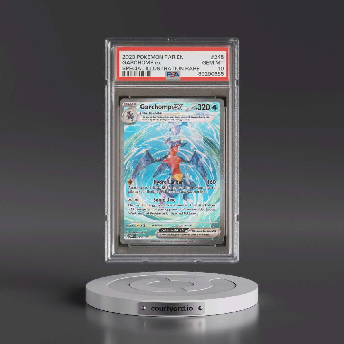 2023 Pokémon Par EN-Paradox Rift #245 Garchomp EX - Holo Special Illustration Rare (PSA 10 GEM MINT)
