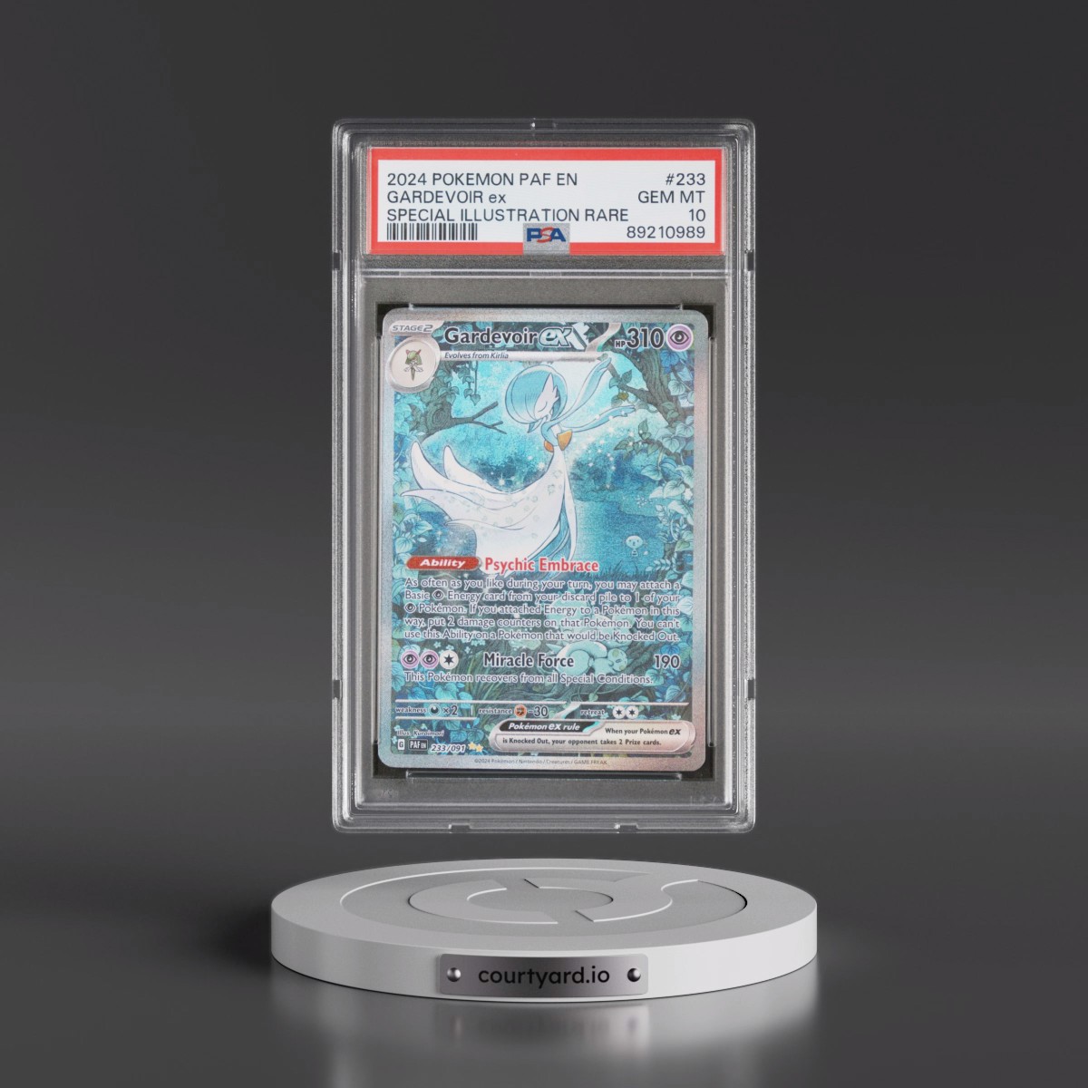 2024 Pokémon Paf EN-Paldean Fates #233 Gardevoir EX - Holo Special Illustration Rare (PSA 10 GEM MINT)