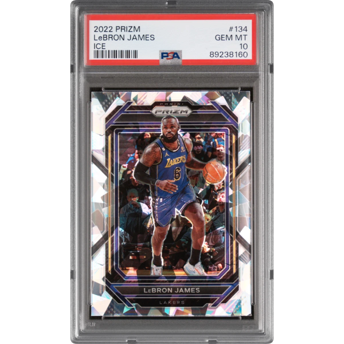 2022 Panini Prizm #134 LeBron James - Ice (PSA 10 GEM MINT)