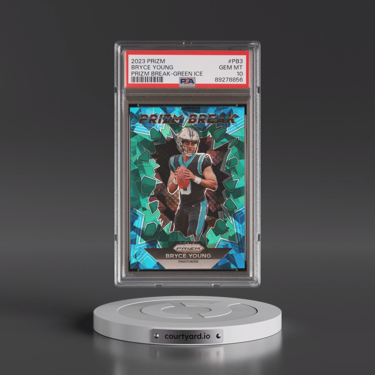 2023 Panini Prizm Prizm Break #PB3 Bryce Young - Green Ice (PSA 10 GEM MINT)
