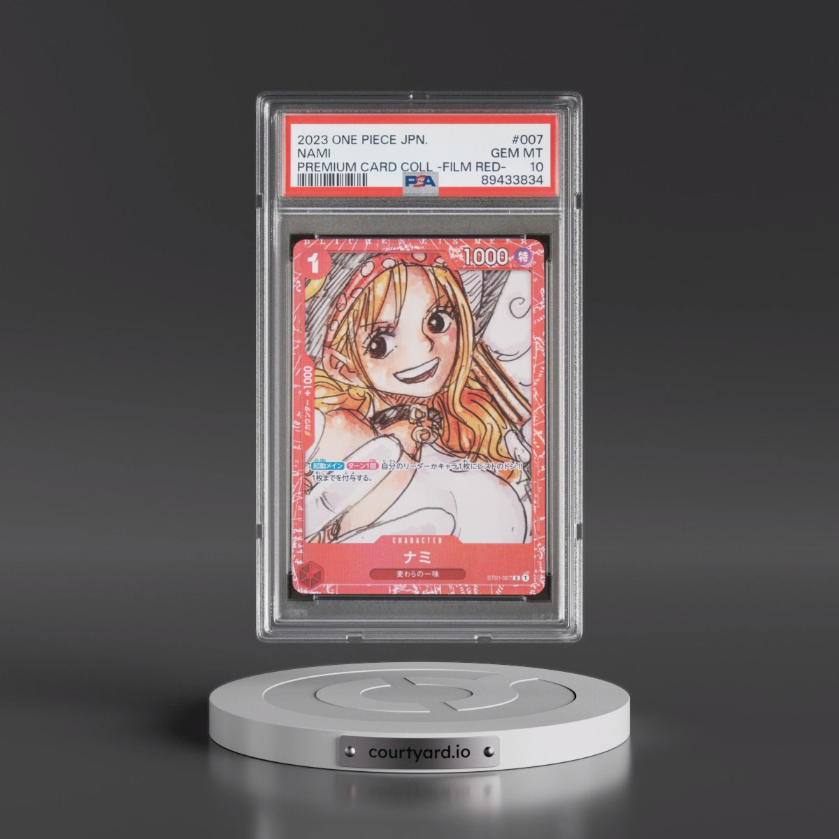 2023 One Piece Japanese Premium Card Collection -One Piece Film Red #007 Nami (PSA 10 GEM MINT)