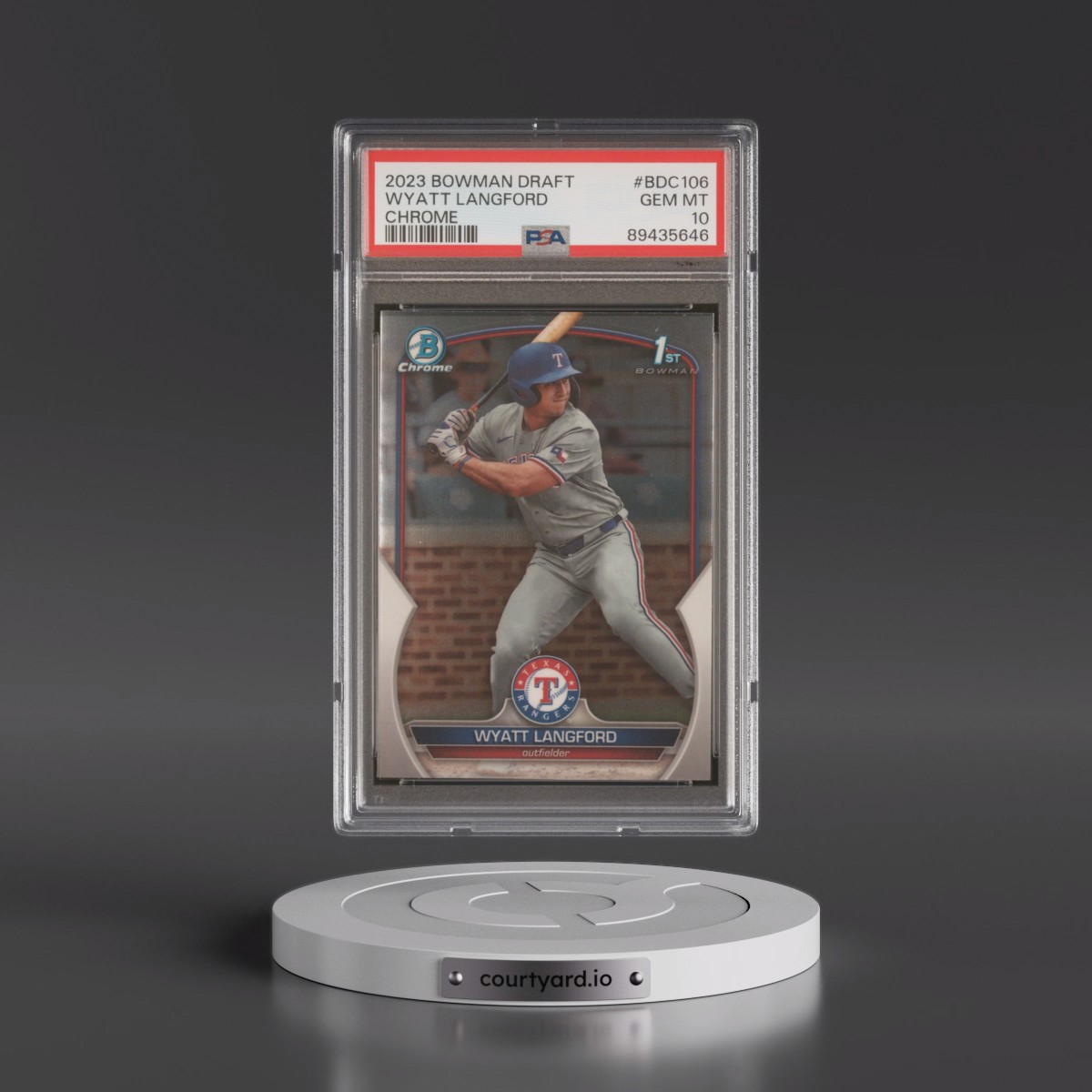 2023 Bowman Draft #BDC106 Wyatt Langford - Chrome (PSA 10 GEM MINT)