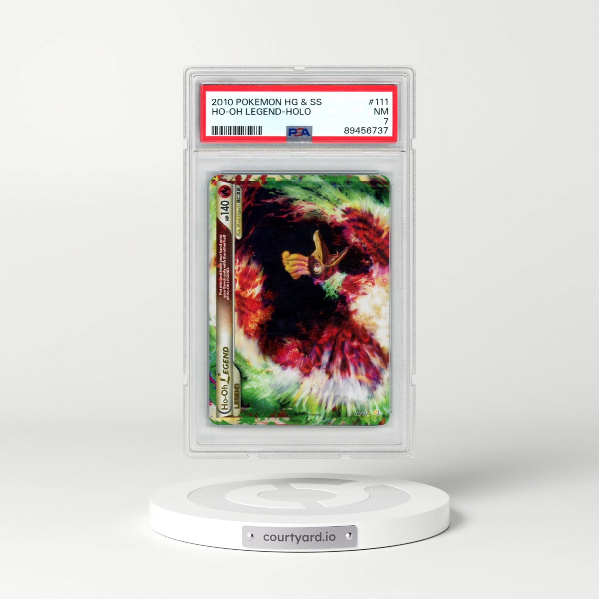 2010 Pokémon Heartgold & Soulsilver #111 HO-Oh Legend - Holo (PSA 7 NM)