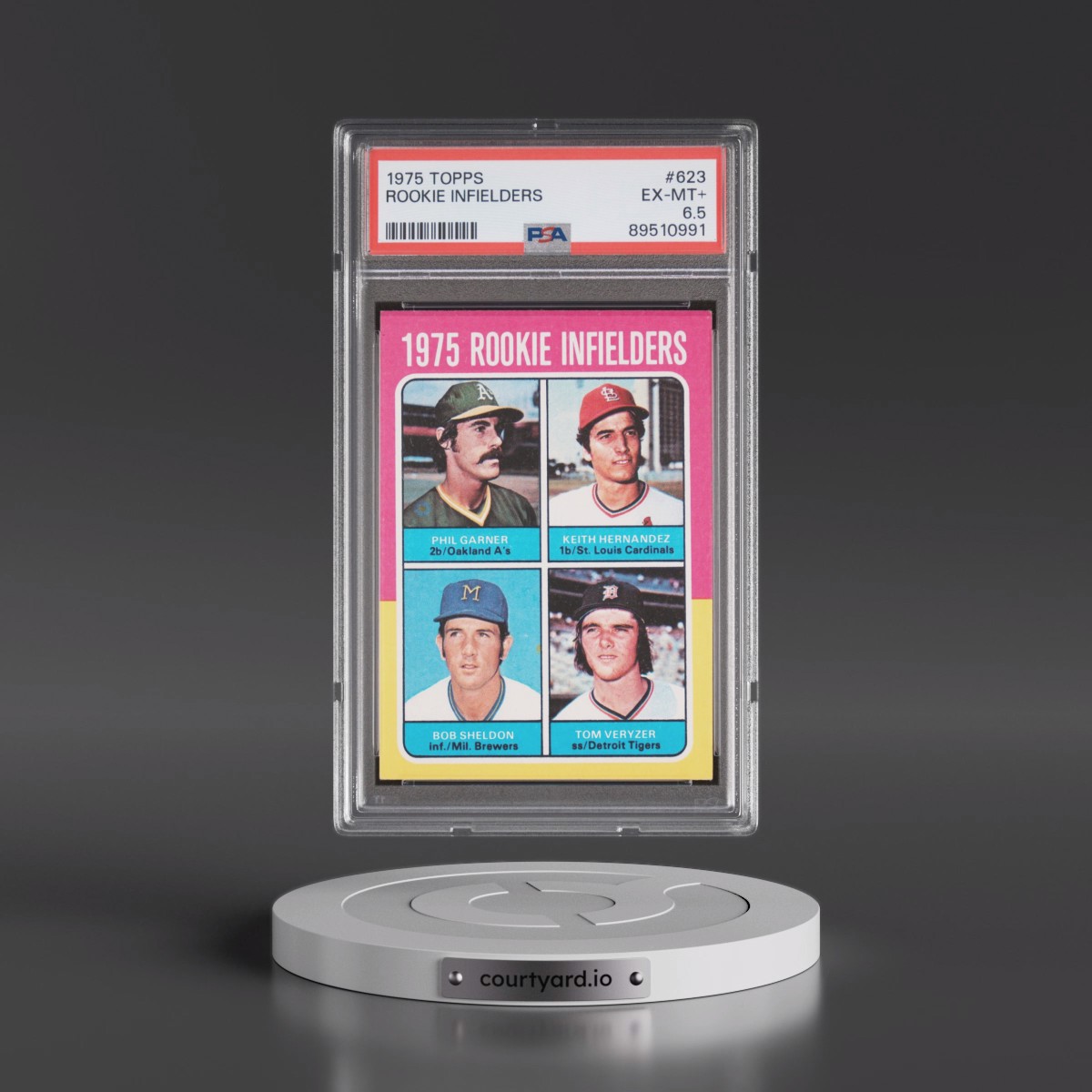 1975 Topps #623 Rookie Infielders (PSA 6.5 EX-MT+)