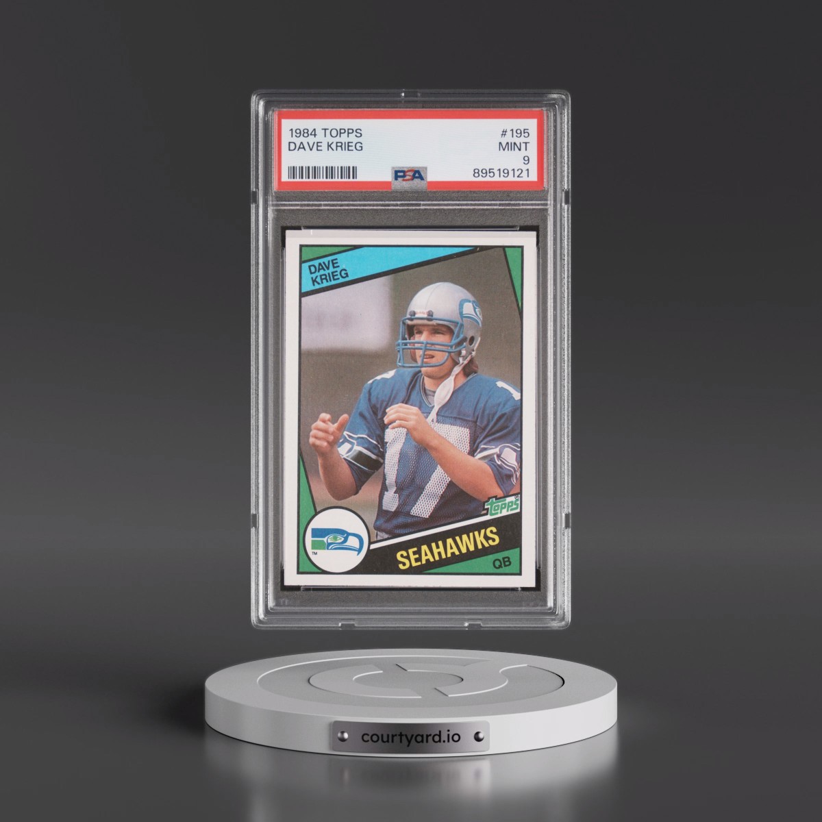 1984 Topps #195 Dave Krieg (PSA 9 MINT)