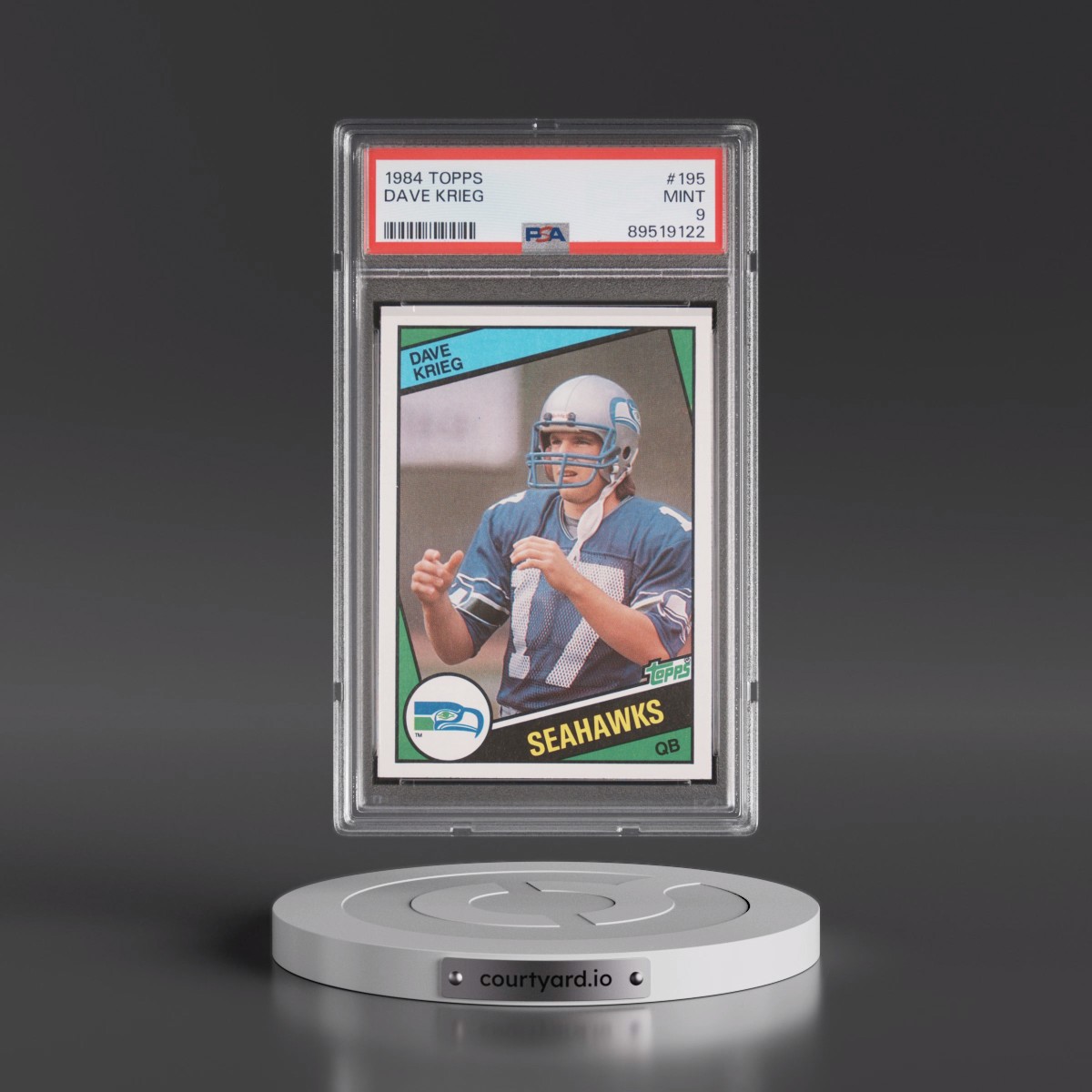 1984 Topps #195 Dave Krieg (PSA 9 MINT)