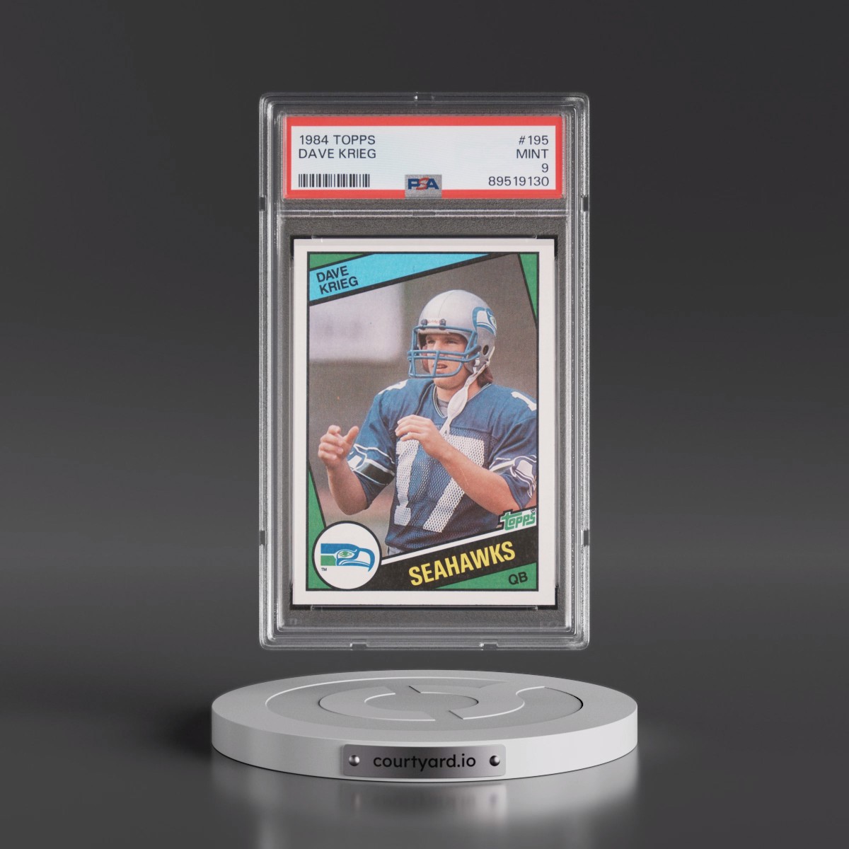 1984 Topps #195 Dave Krieg (PSA 9 MINT)