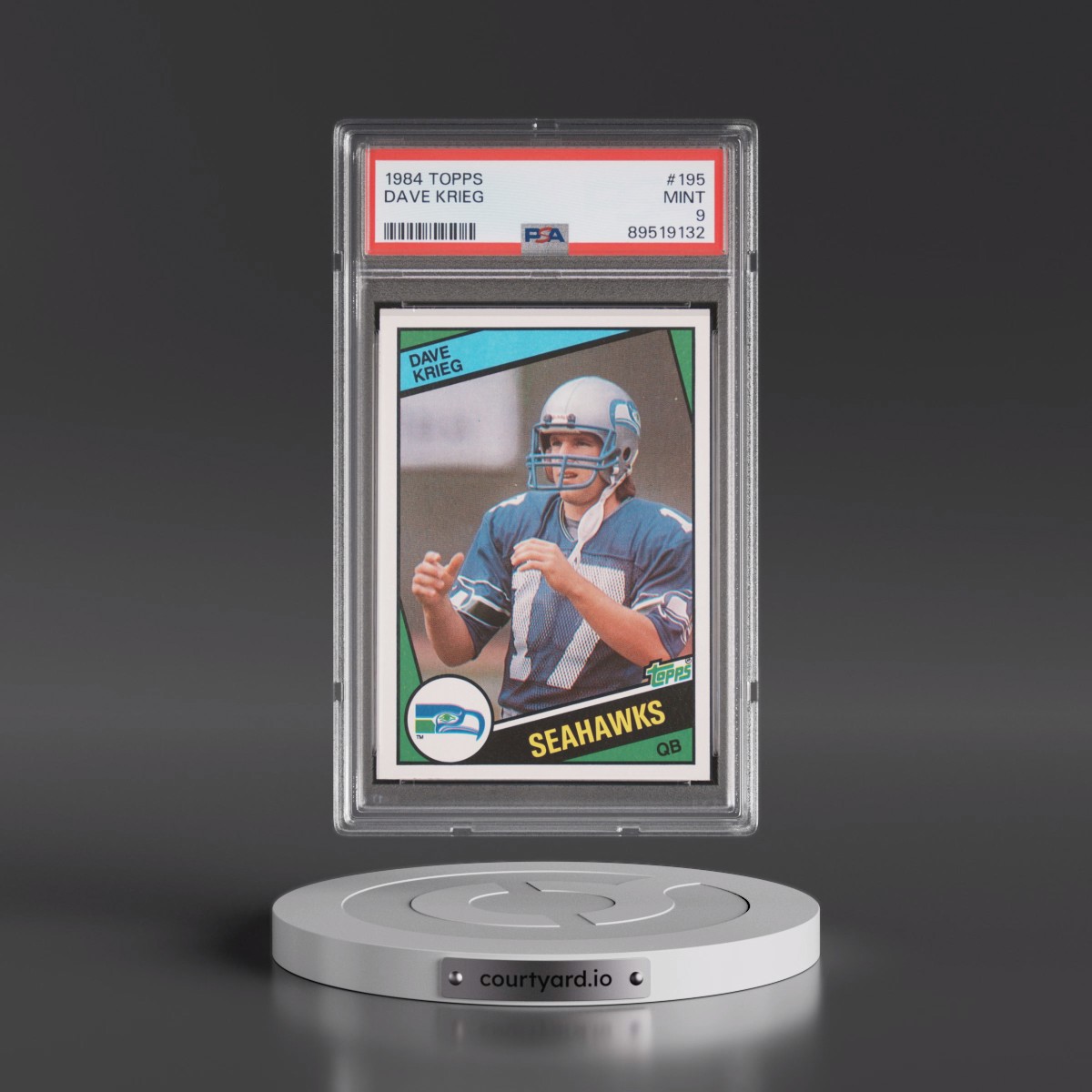 1984 Topps #195 Dave Krieg (PSA 9 MINT)