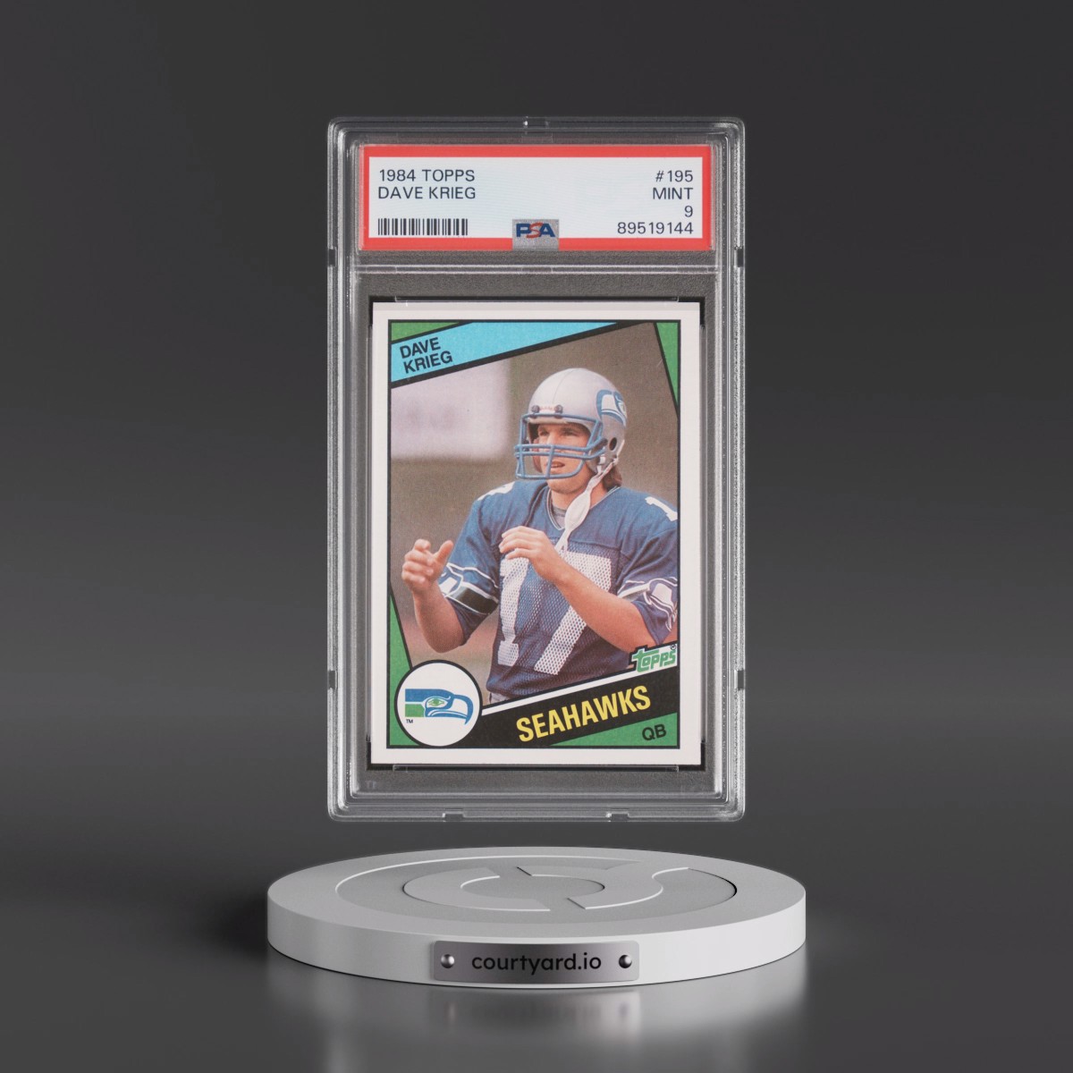 1984 Topps #195 Dave Krieg (PSA 9 MINT)