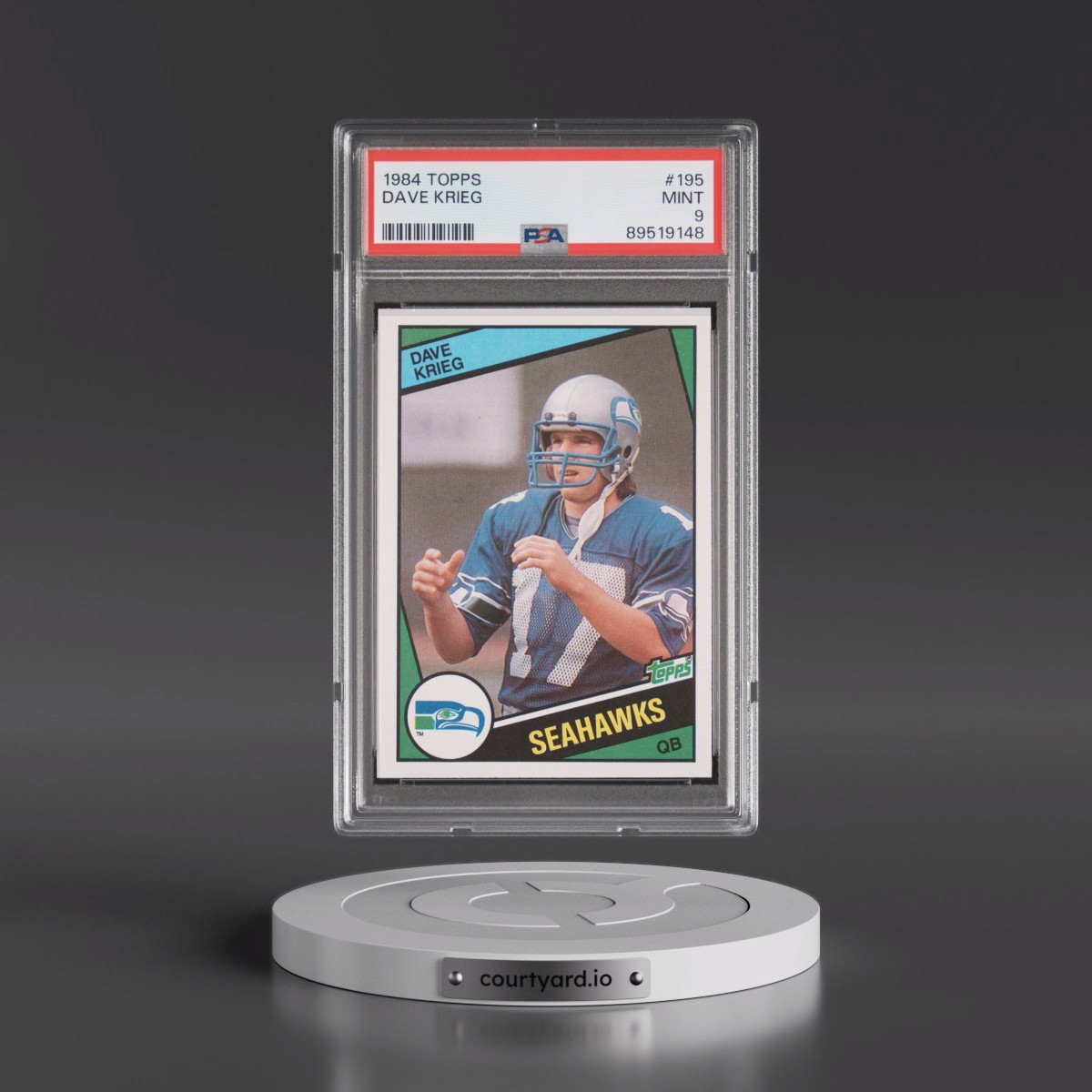1984 Topps #195 Dave Krieg (PSA 9 MINT)