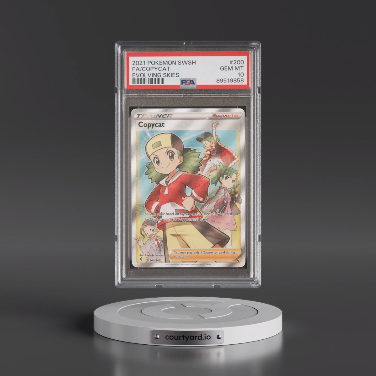 2021 Pokémon Sword & Shield Evolving Skies #200 Copycat - Full Art (PSA 10 GEM MINT)
