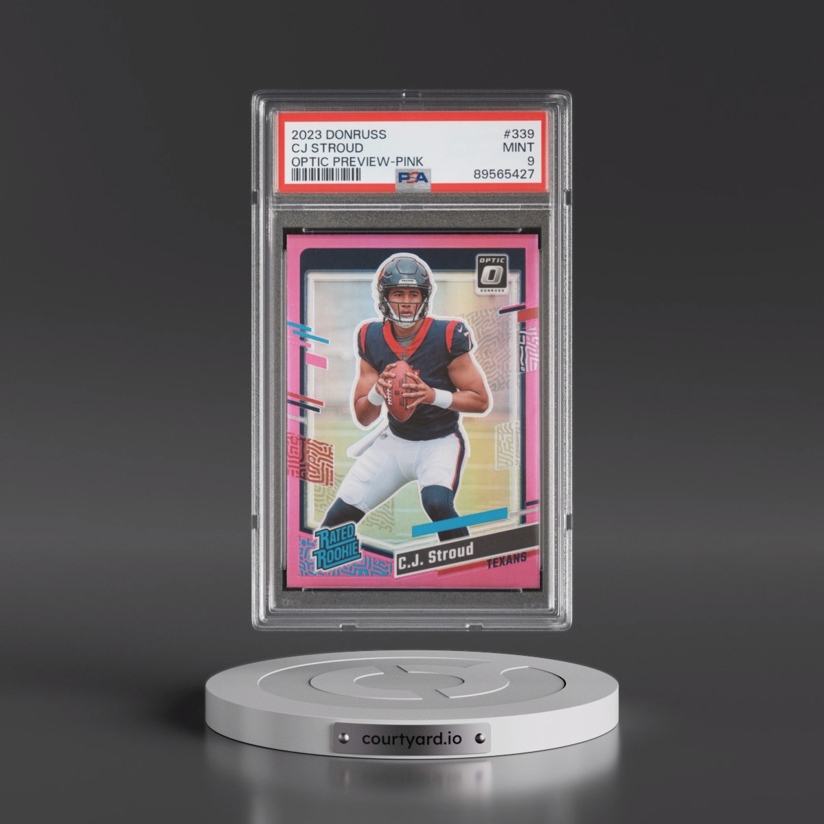 2023 Panini Donruss CJ Stroud - Optic Preview-Pink #339 PSA 9