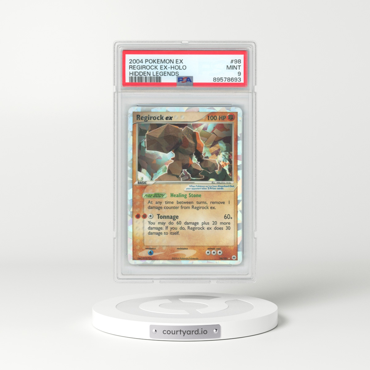 2004 Pokémon EX Hidden Legends #98 Regirock EX - Holo Holo (PSA 9 MINT)