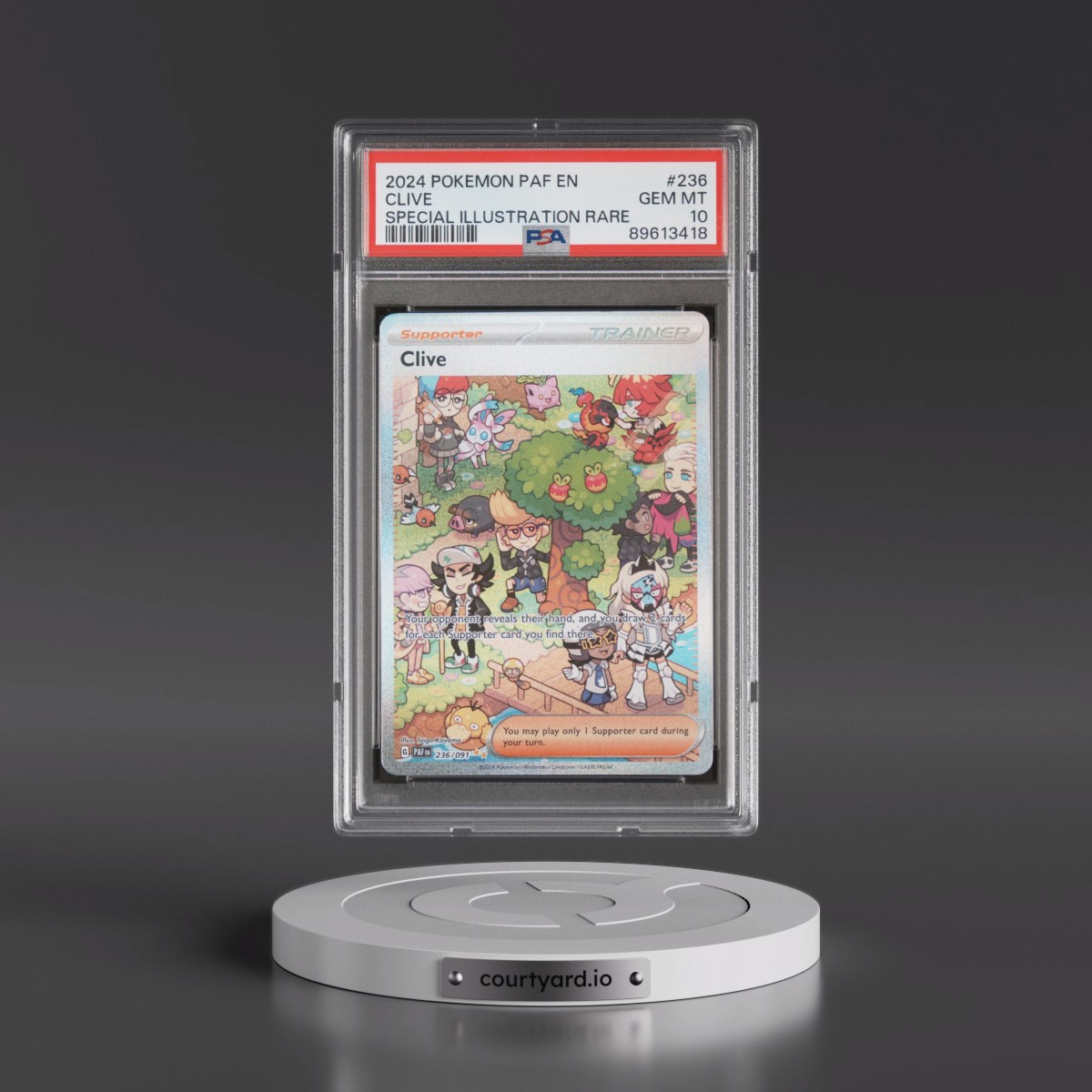 2024 Pokémon Paf EN-Paldean Fates #236 Clive - Special Illustration Rare (PSA 10 GEM MINT)