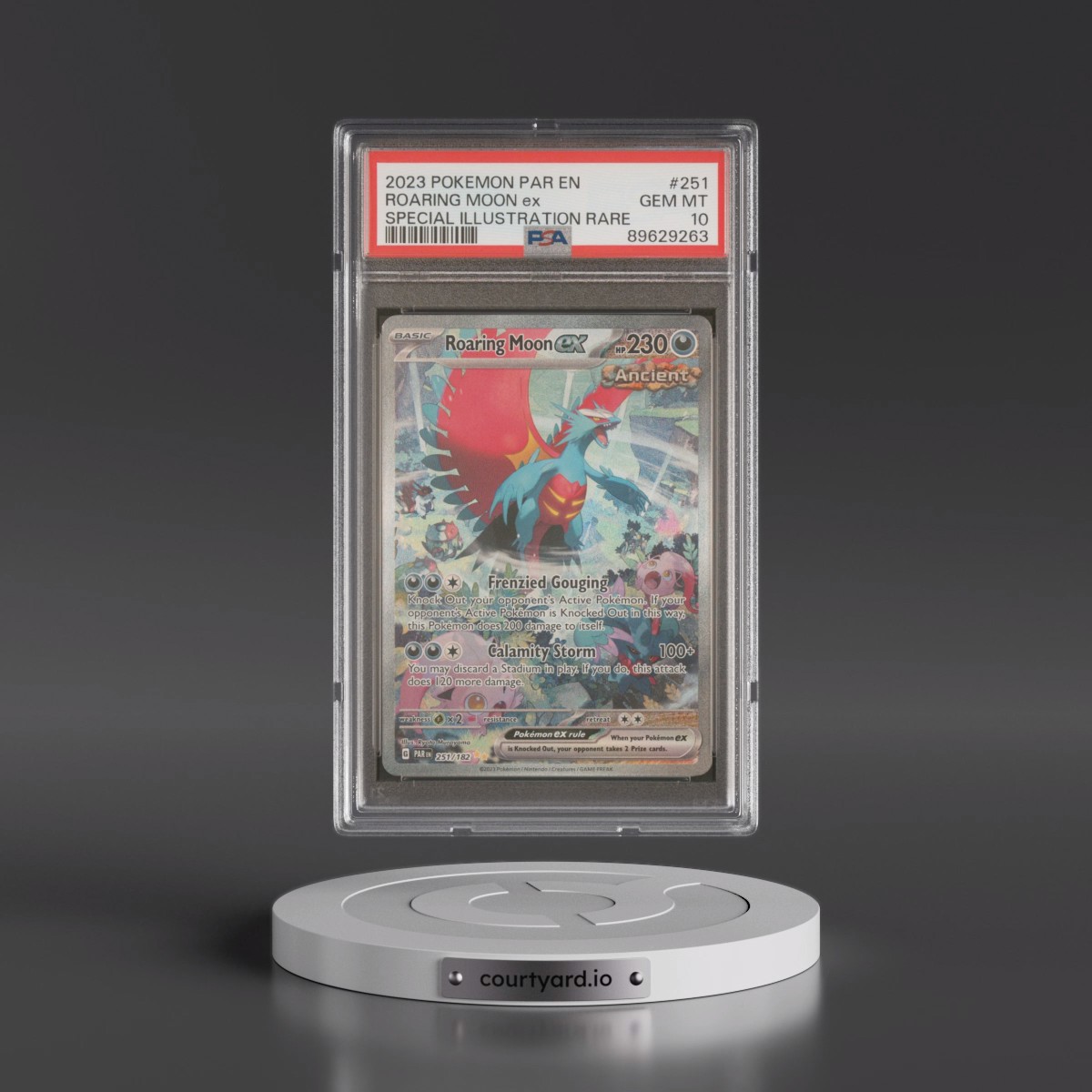2023 Pokémon Par EN-Paradox Rift #251 Roaring Moon EX - Holo Special Illustration Rare (PSA 10 GEM MINT)