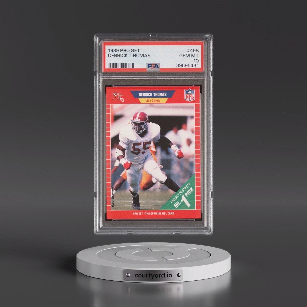 1989 Pro Set #498 Derrick Thomas (PSA 10 GEM MINT)