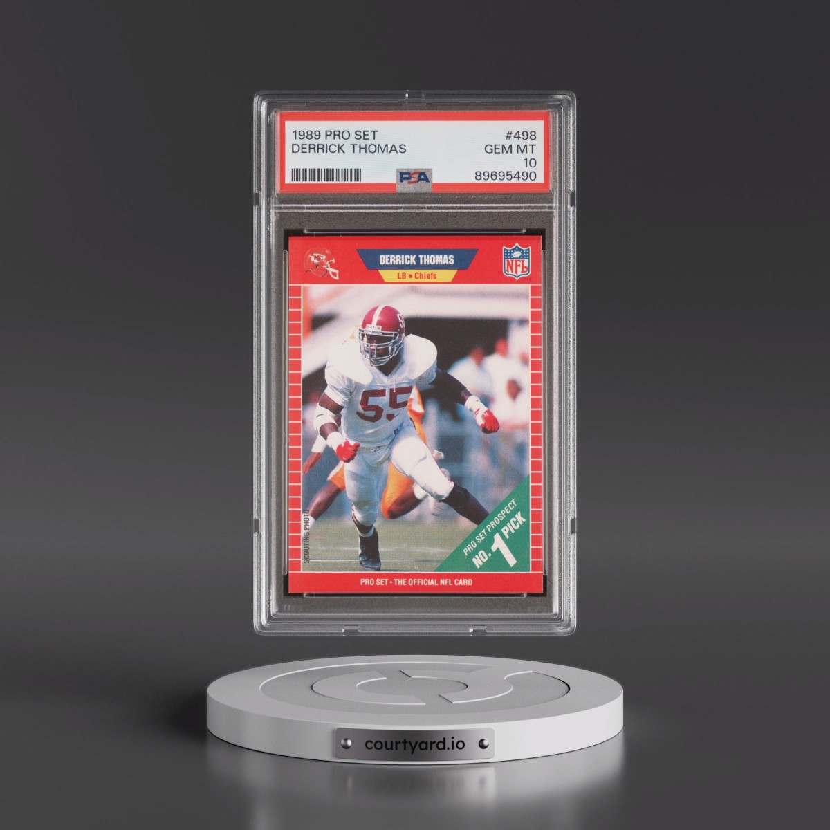 1989 Pro Set #498 Derrick Thomas (PSA 10 GEM MINT)