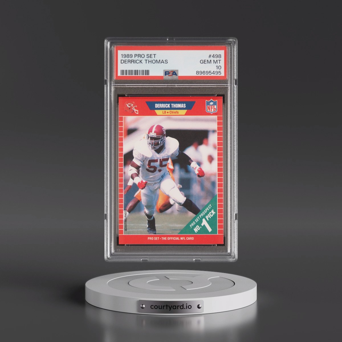 1989 Pro Set #498 Derrick Thomas (PSA 10 GEM MINT)