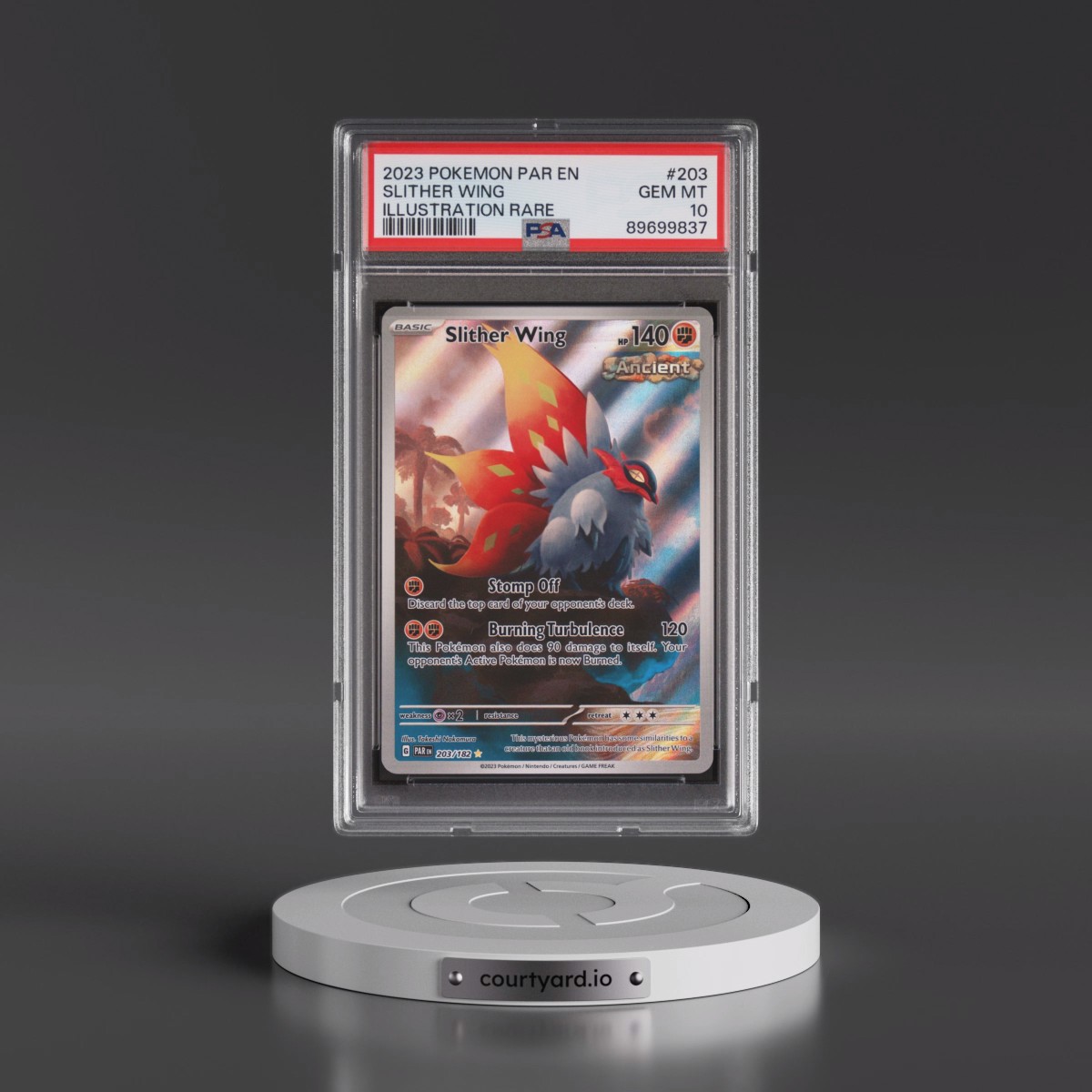 2023 Pokémon Par EN-Paradox Rift #203 Slither Wing - Illustration Rare (PSA 10 GEM MINT)