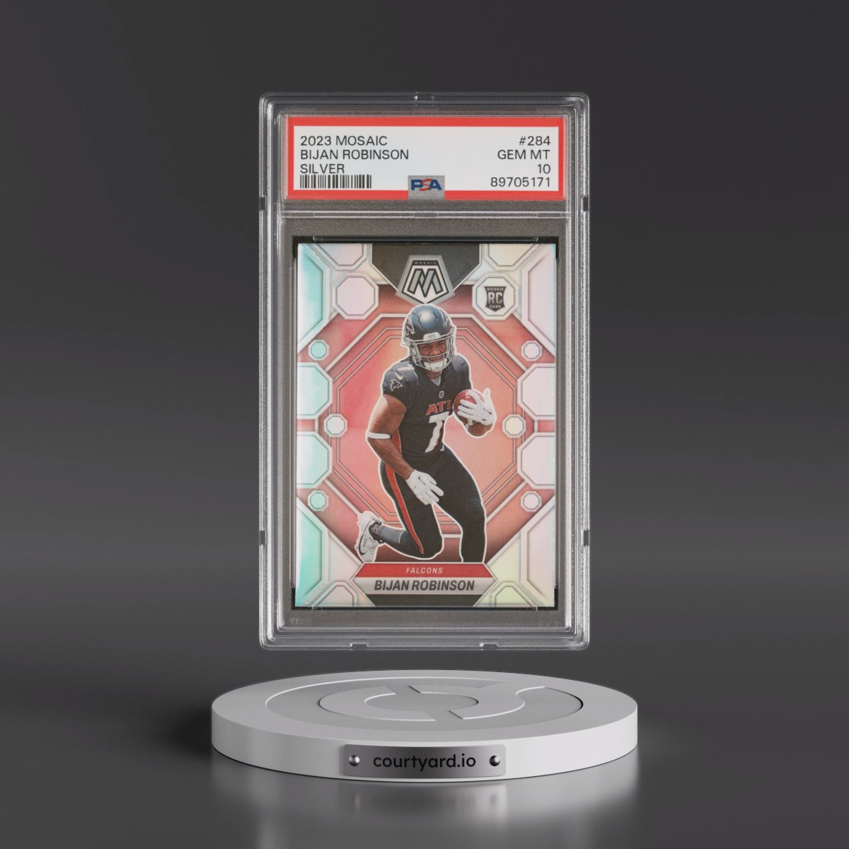 2023 Panini Mosaic #284 Bijan Robinson - Silver (PSA 10 GEM MINT)