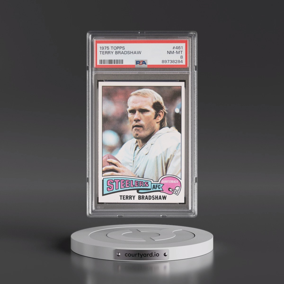1975 Topps #461 Terry Bradshaw (PSA 8 NM-MT)