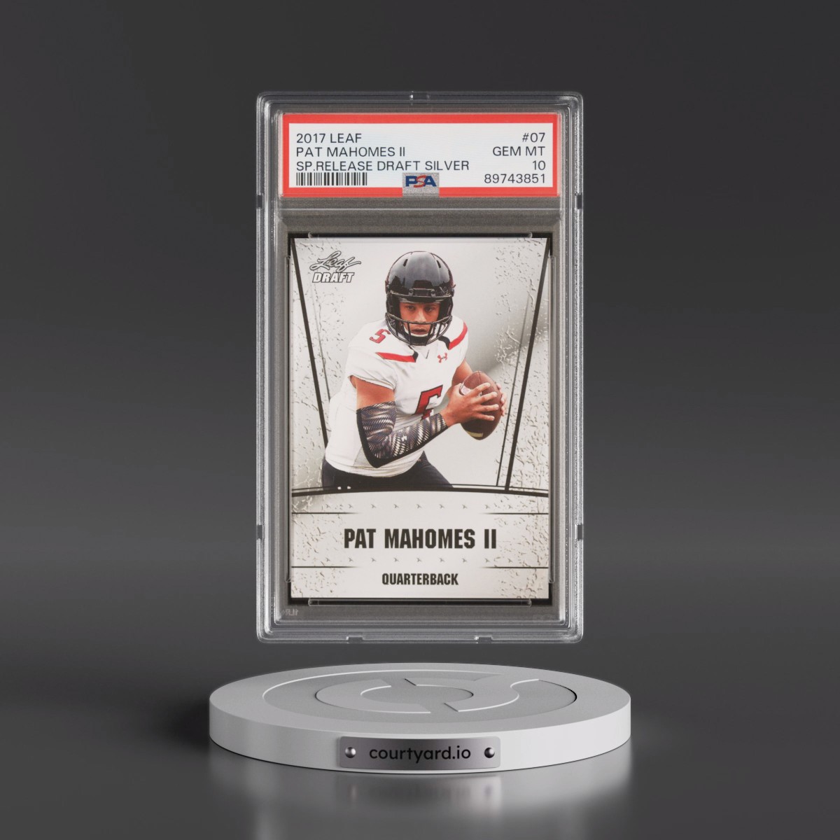 2017 Leaf Special Release Draft Silver #07 Pat Mahomes II (PSA 10 GEM MINT)
