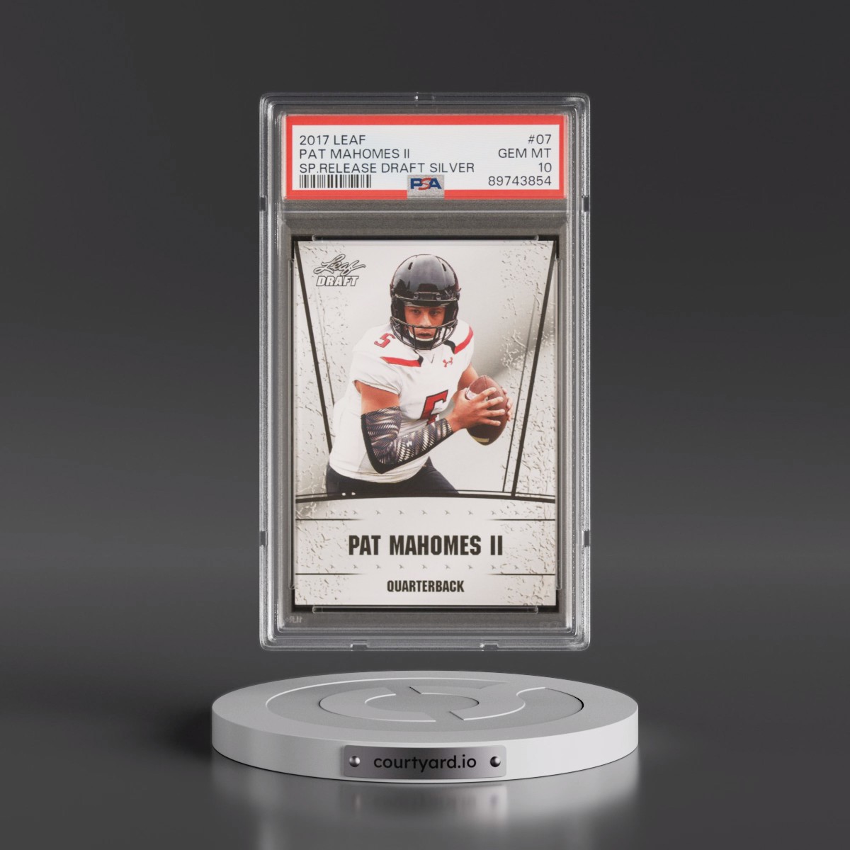 2017 Leaf Special Release Draft Silver #07 Pat Mahomes II (PSA 10 GEM MINT)