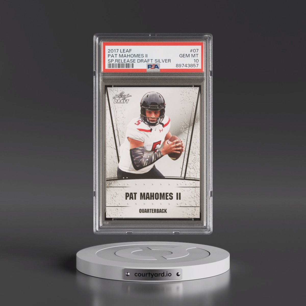 2017 Leaf Special Release Draft Silver #07 Pat Mahomes II (PSA 10 GEM MINT)