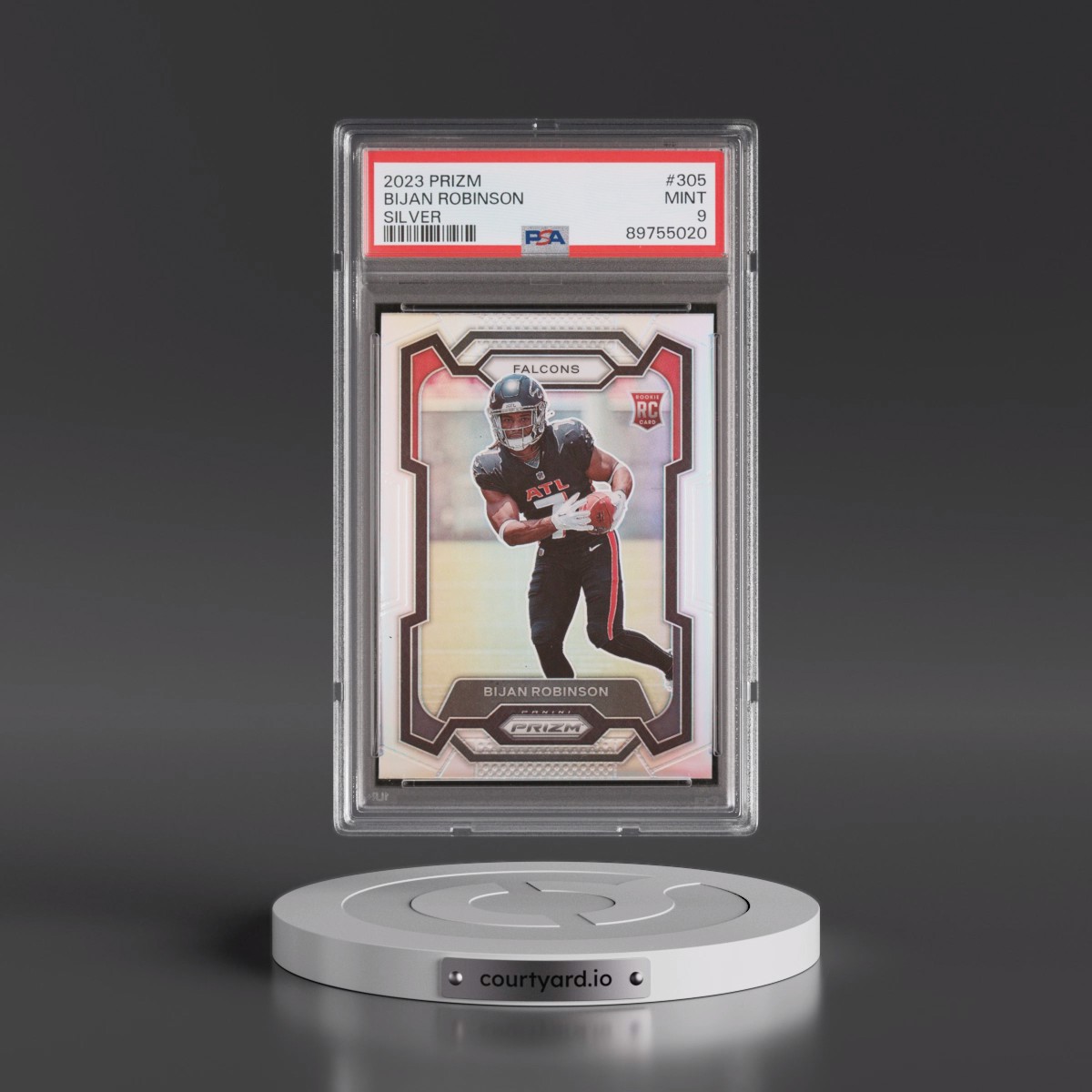 2023 Panini Prizm #305 Bijan Robinson - Silver Prizm (PSA 9 MINT)
