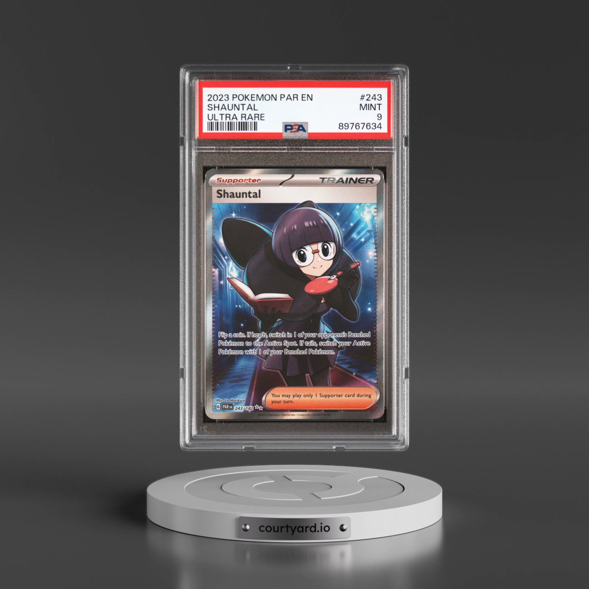 2023 Pokémon Par EN-Paradox Rift #243 Shauntal - Ultra Rare (PSA 9 MINT)