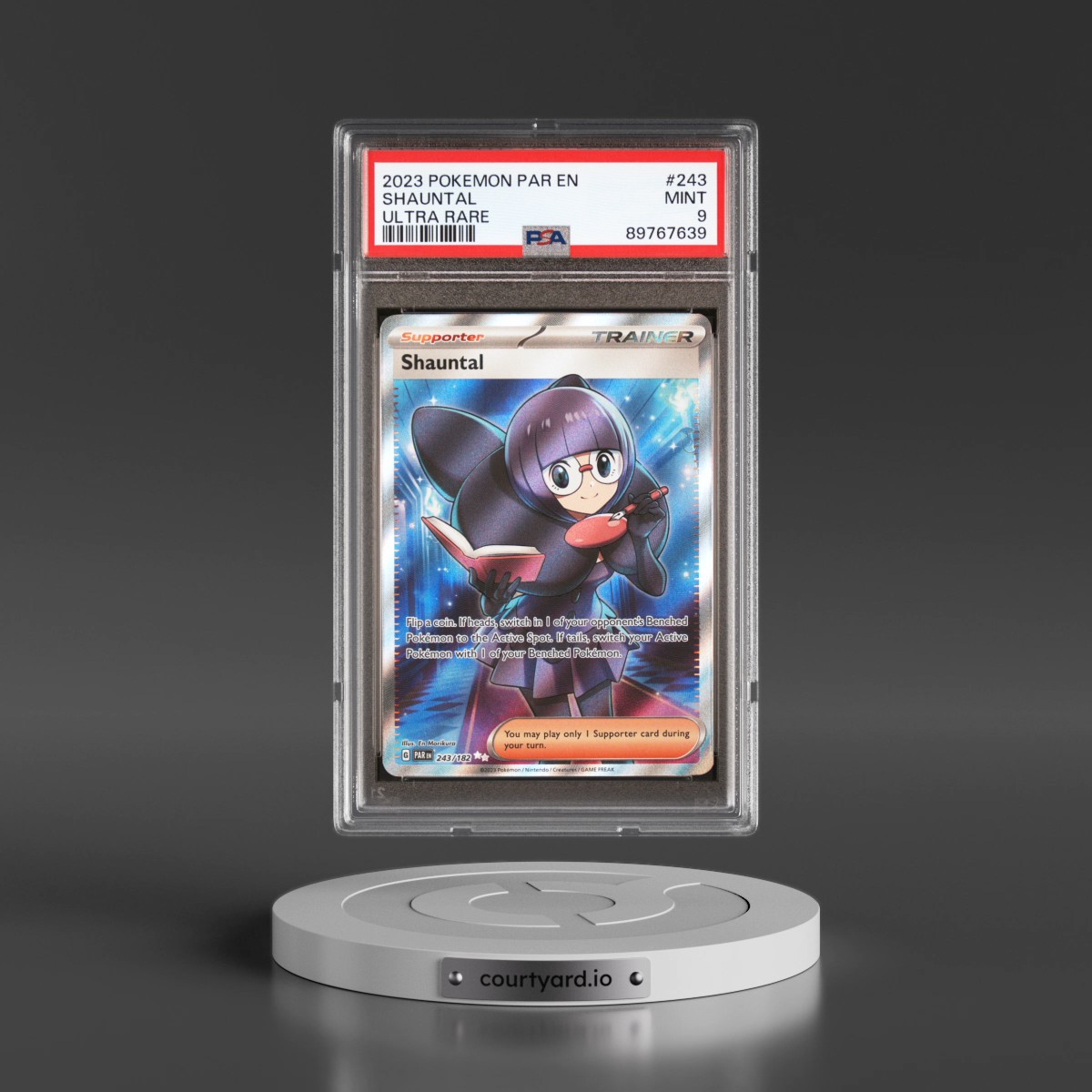 2023 Pokémon Par EN-Paradox Rift #243 Shauntal - Ultra Rare (PSA 9 MINT)