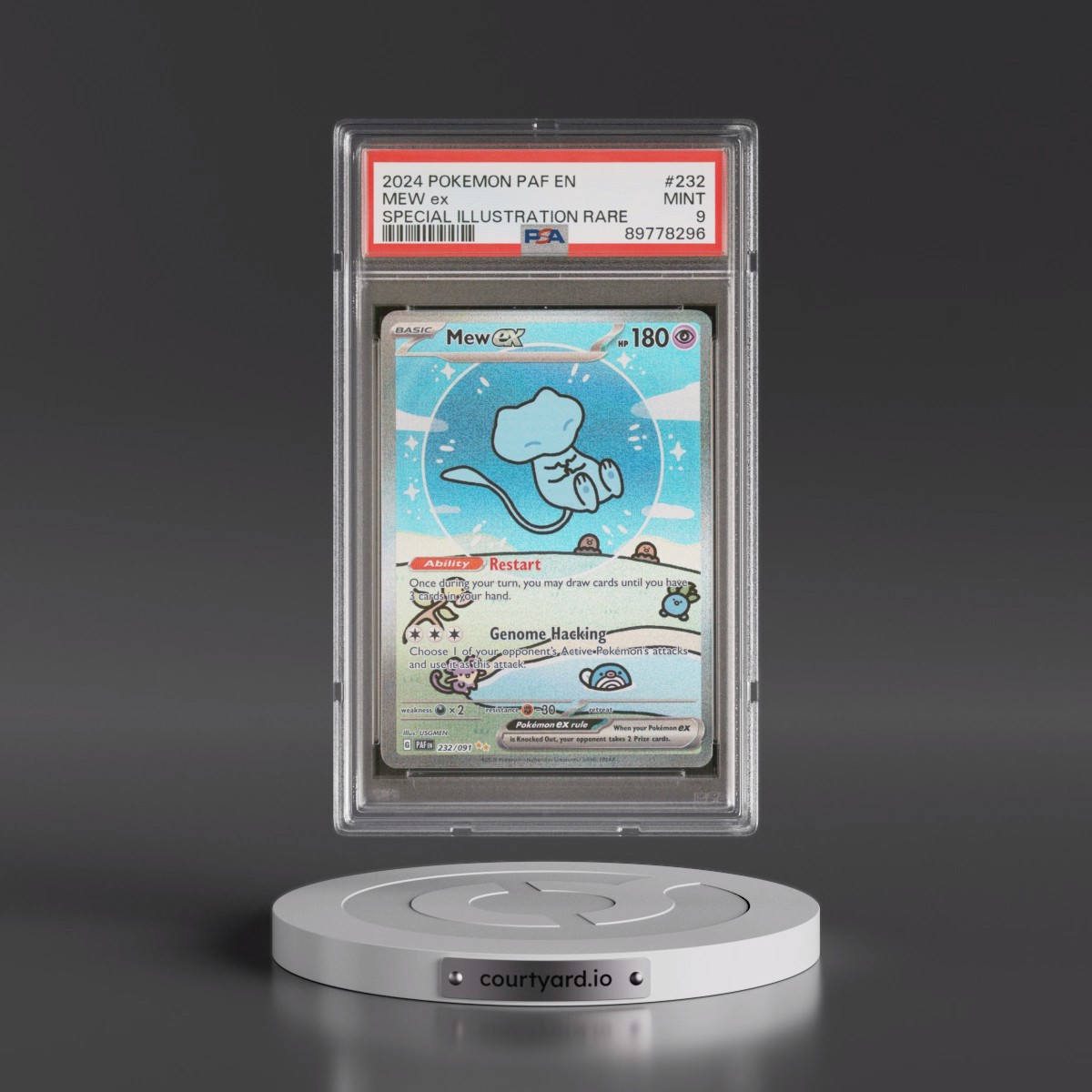 2024 Pokémon Paf EN-Paldean Fates #232 Mew EX - Holo Special Illustration Rare (PSA 9 MINT)