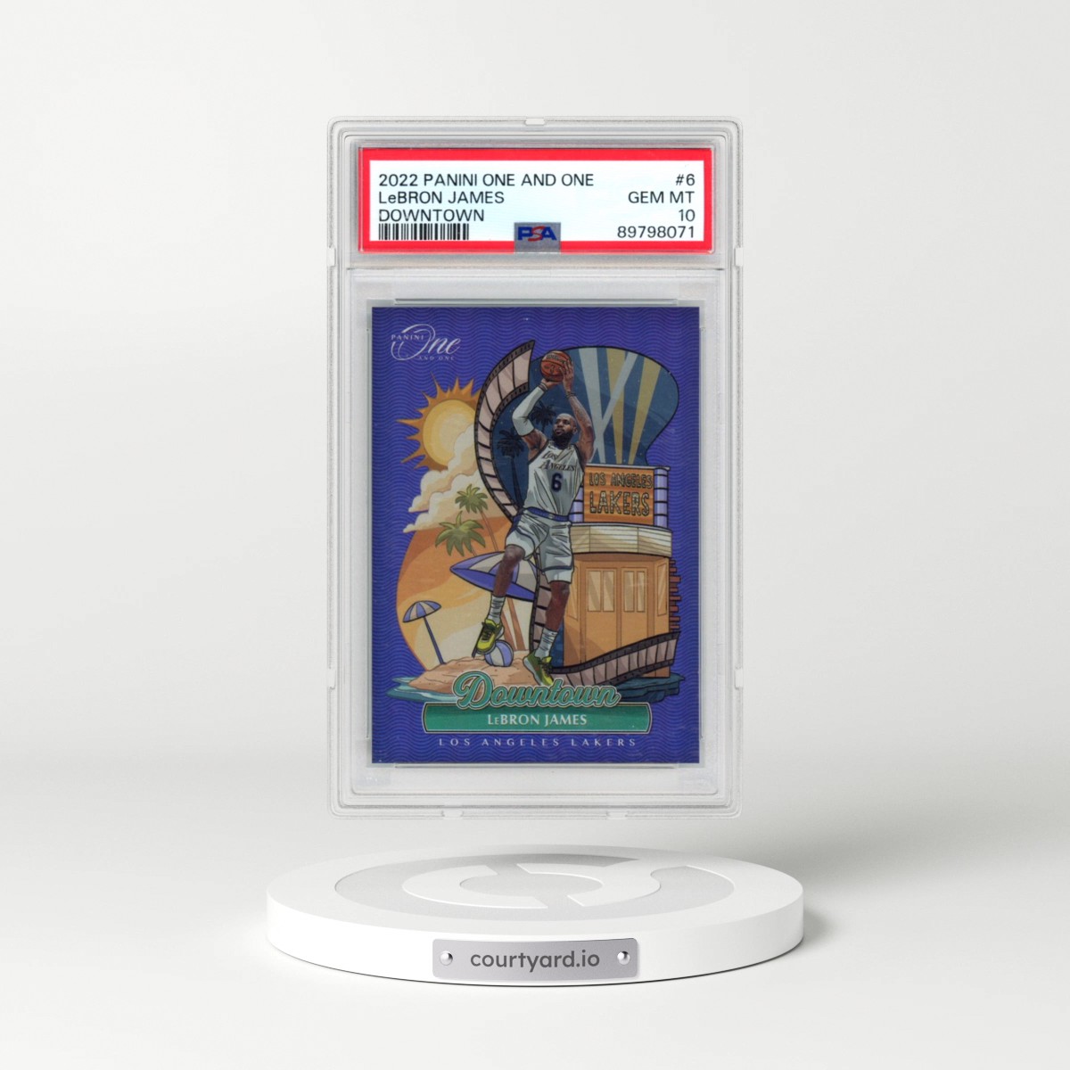 2022 Panini One and One Downtown #6 LeBron James (PSA 10 GEM MINT)