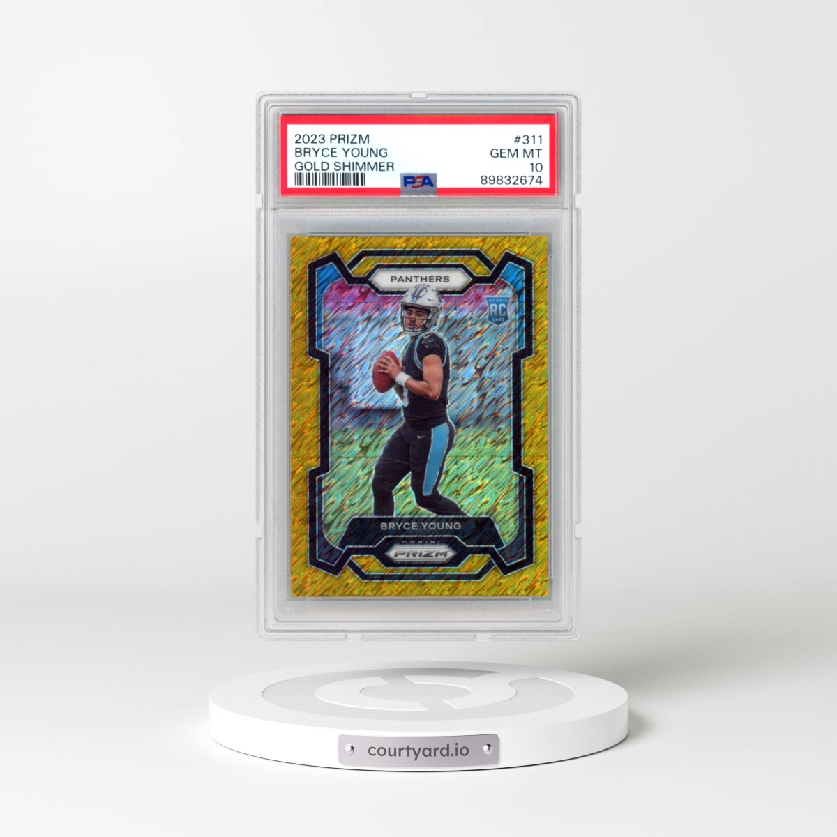 2023 Panini Prizm #311 Bryce Young - Gold Shimmer (PSA 10 GEM MINT)