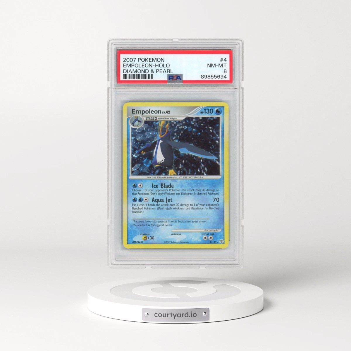 2007 Pokémon Diamond & Pearl #4 Empoleon - Holo (PSA 8 NM-MT)