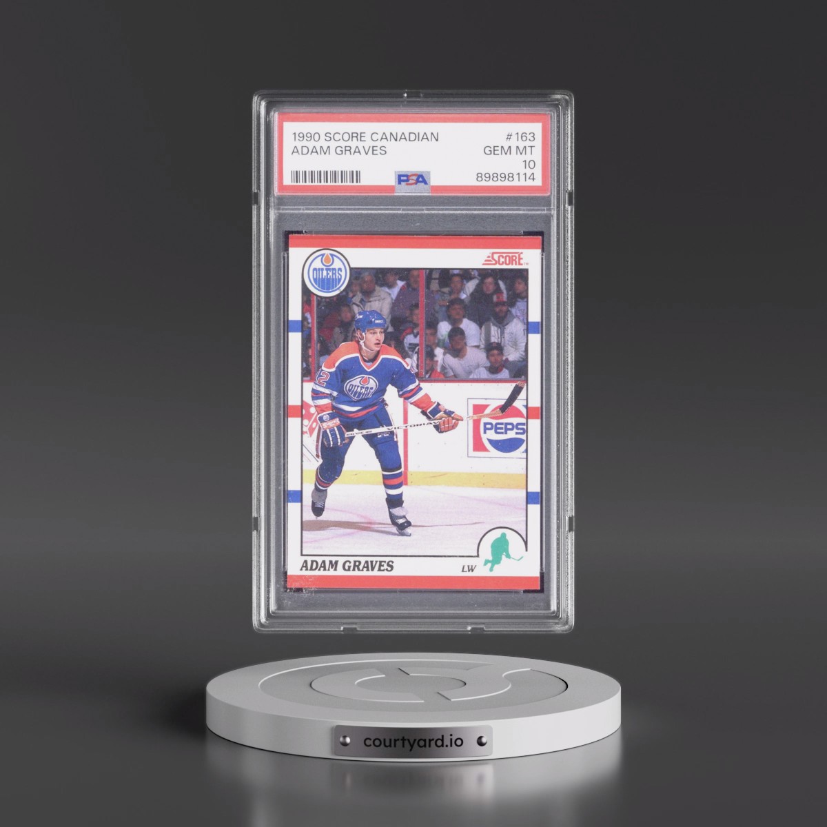 1990 Score Canadian Adam Graves #163 PSA 10