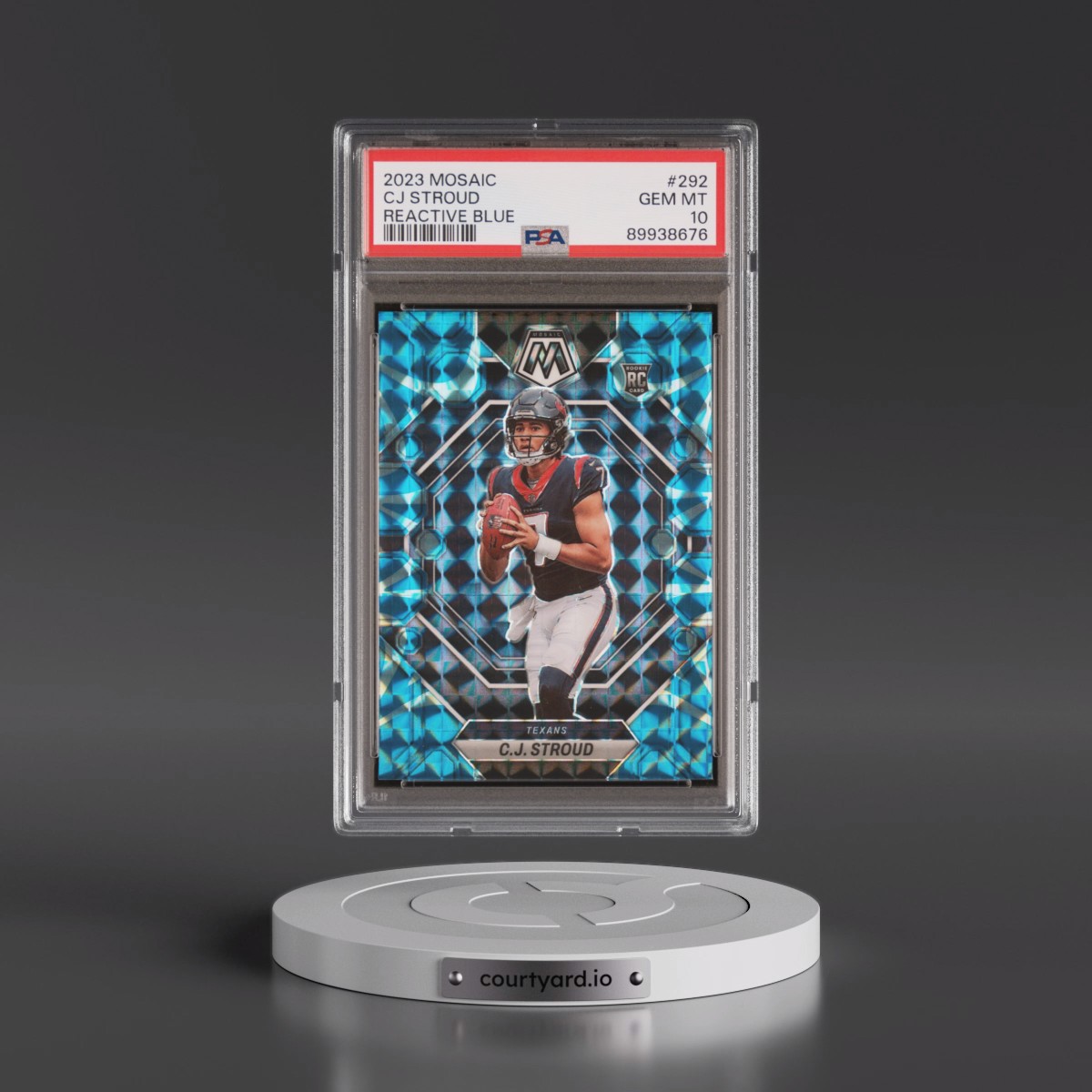 2023 Panini Mosaic #292 CJ Stroud - Reactive Blue (PSA 10 GEM MINT)