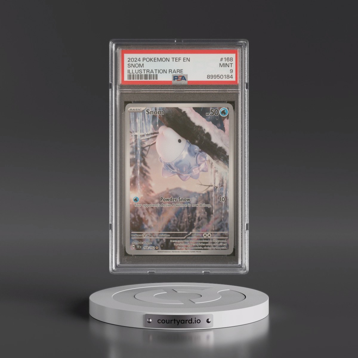 2024 Pokémon Tef EN-Temporal Forces #168 Snom - Illustration Rare (PSA 9 MINT)