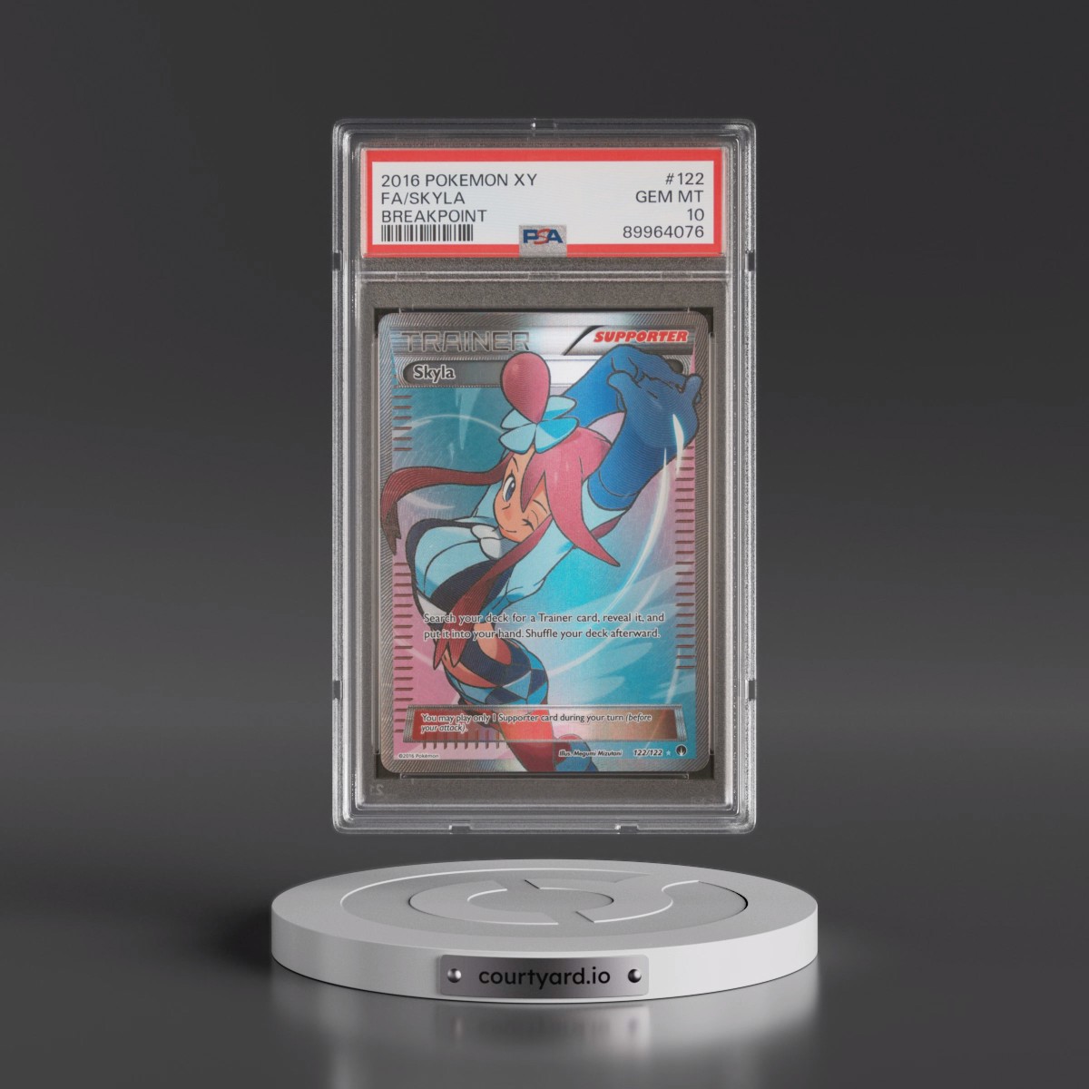 2016 Pokémon XY Breakpoint #122 Skyla - Full Art (PSA 10 GEM MINT)