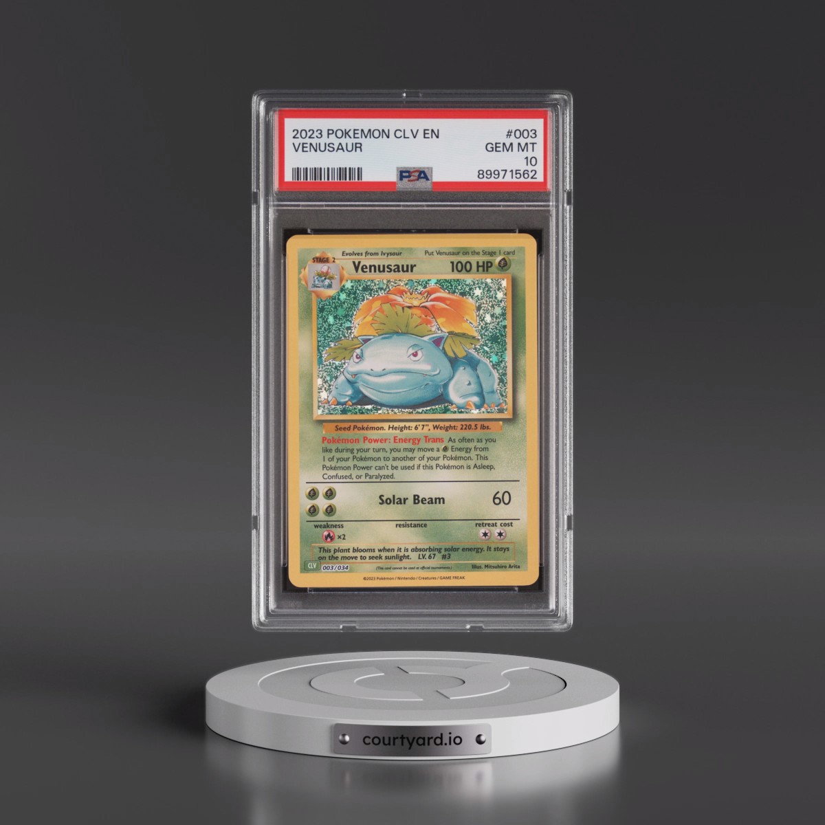 2023 Pokémon CLV-Trading Card Game Classic Venusaur & Lugia EX Deck #003 Venusaur (PSA 10 GEM MINT)